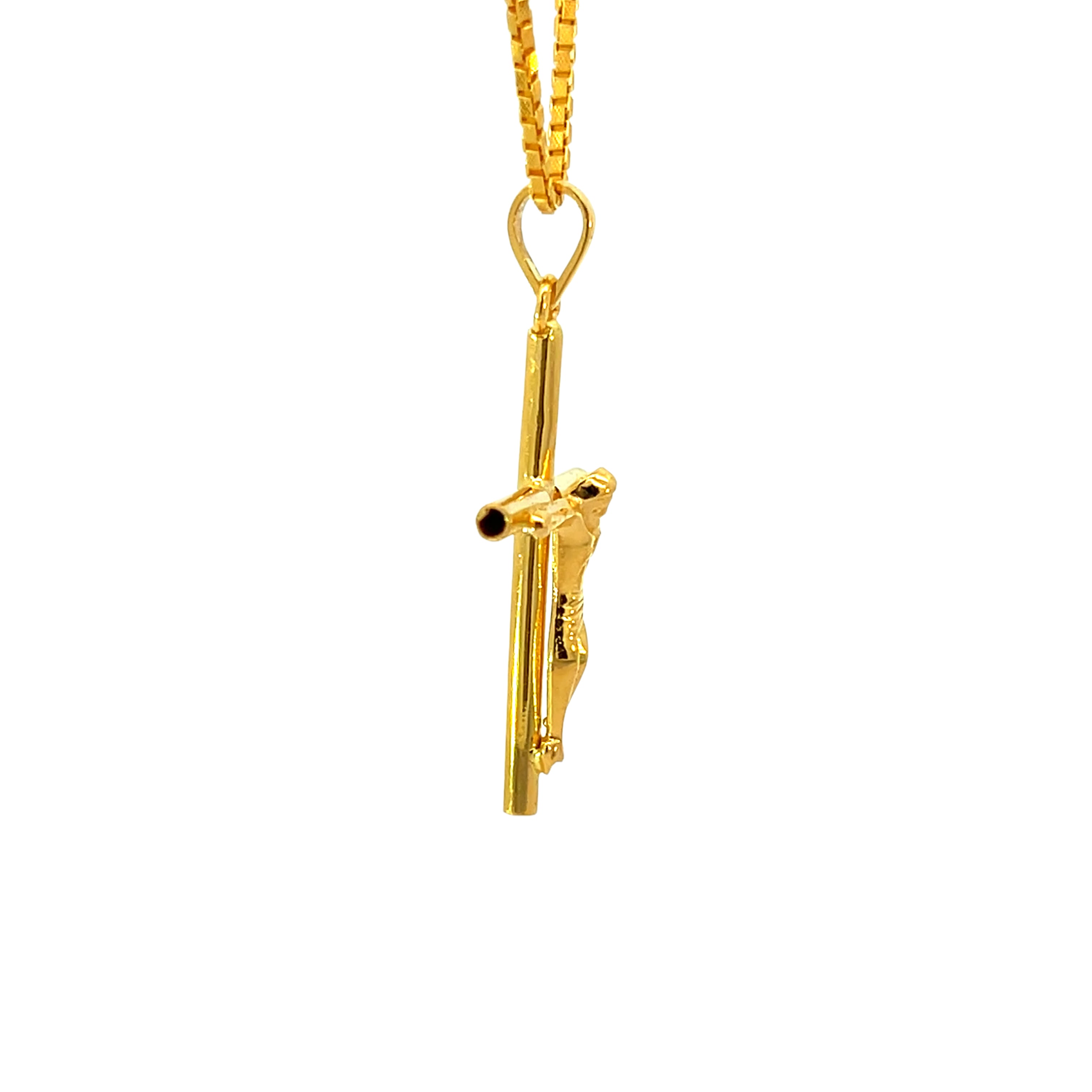 22k Yellow Gold Cross Religious Large Pendants with gold weight of 5.6g