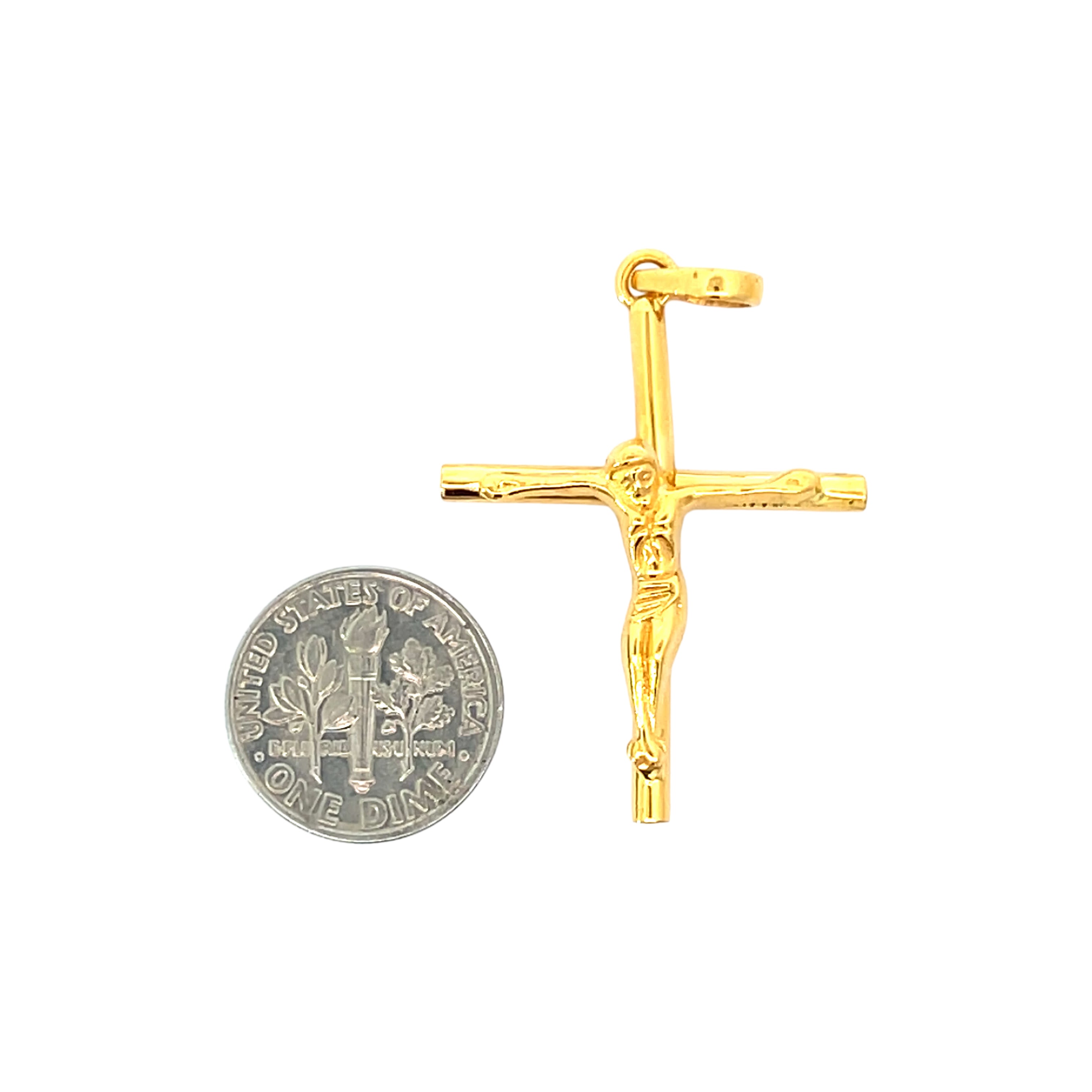 22k Yellow Gold Cross Religious Large Pendants with gold weight of 5.6g