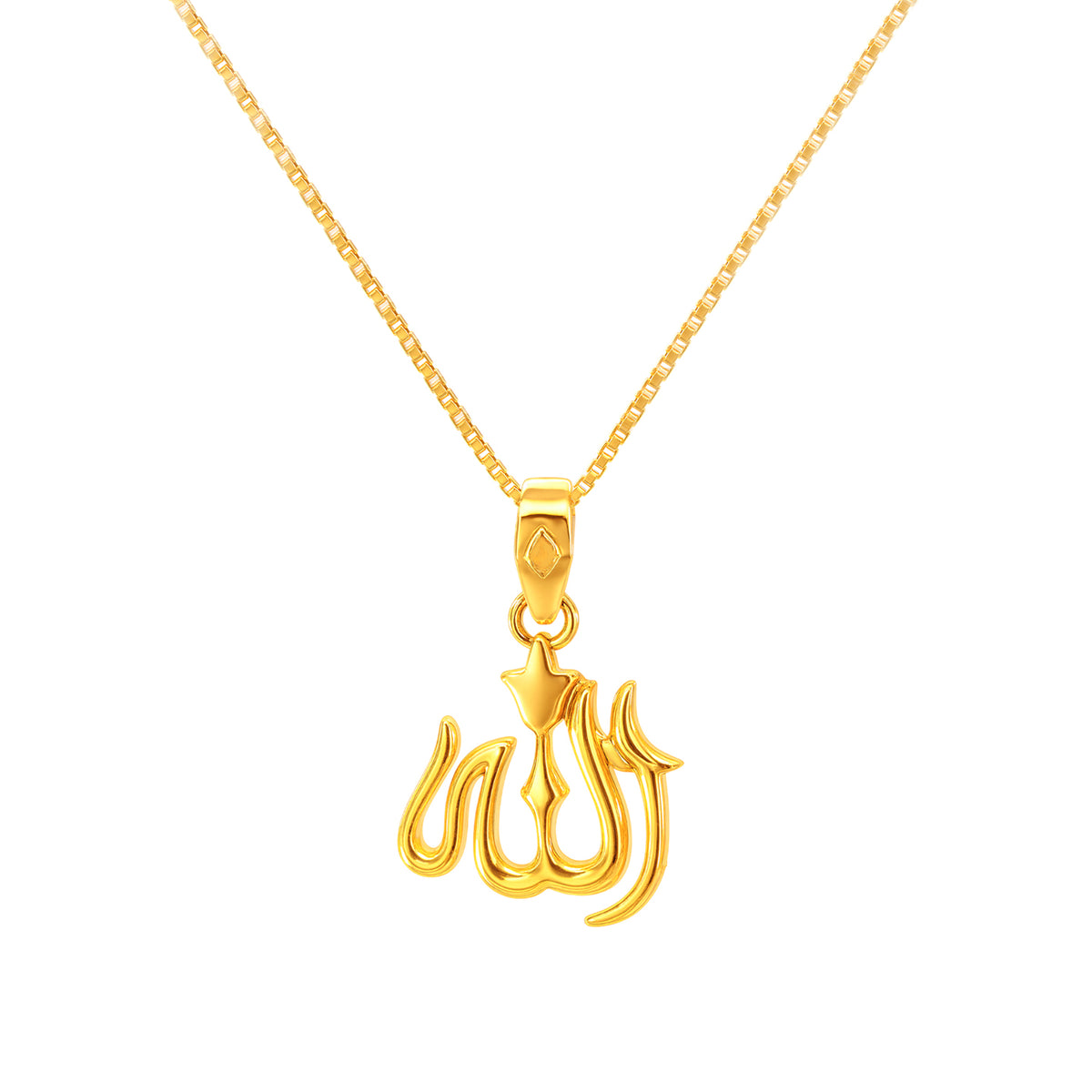 22k Yellow Gold Allah Religious Small Pendant with gold weight of 1.89g