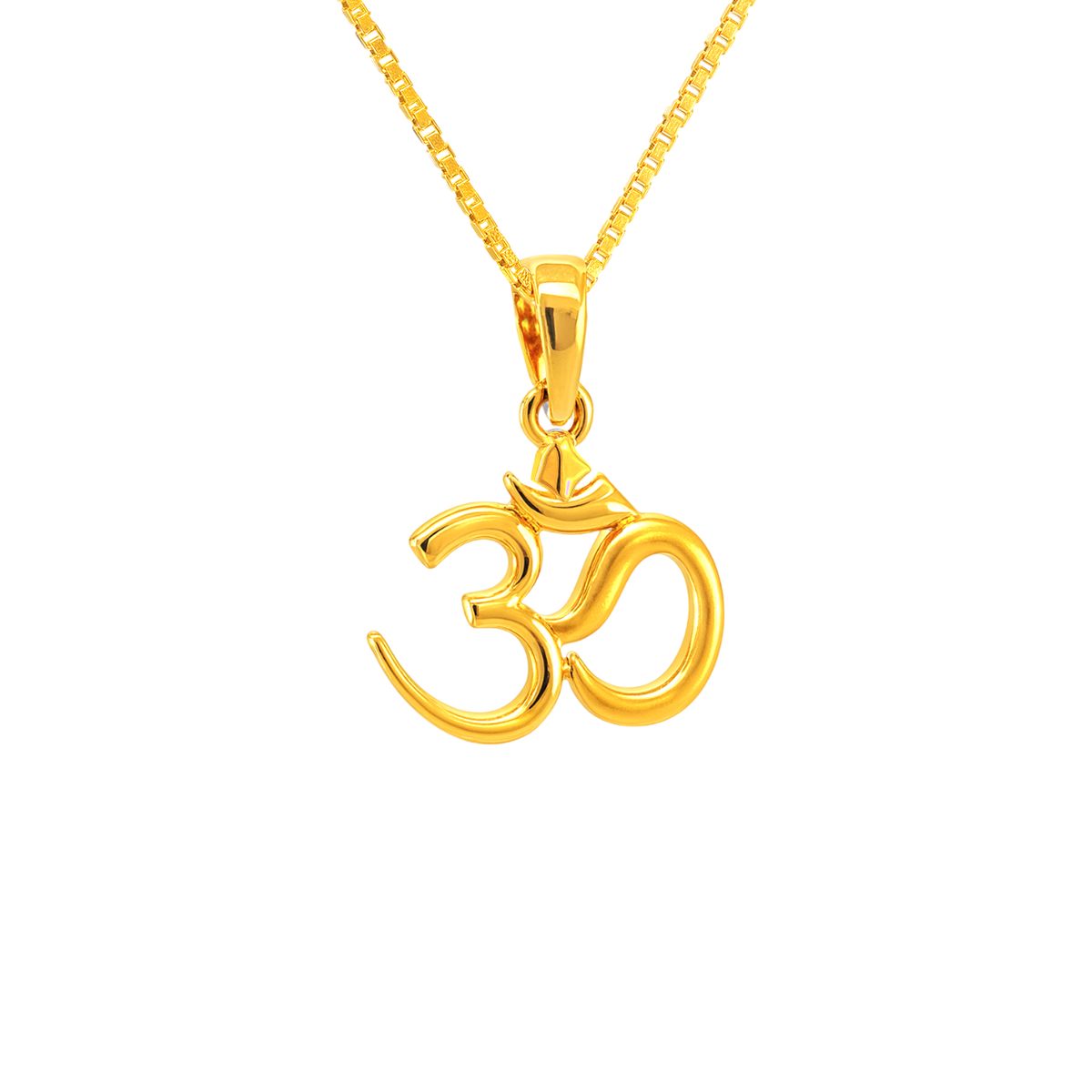 22k Yellow Gold Om Religious Small Pendants with gold weight of 1.74g