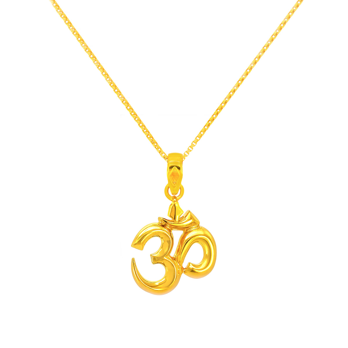 22k Yellow Gold Om Religious Small Pendant with gold weight of 1.86g