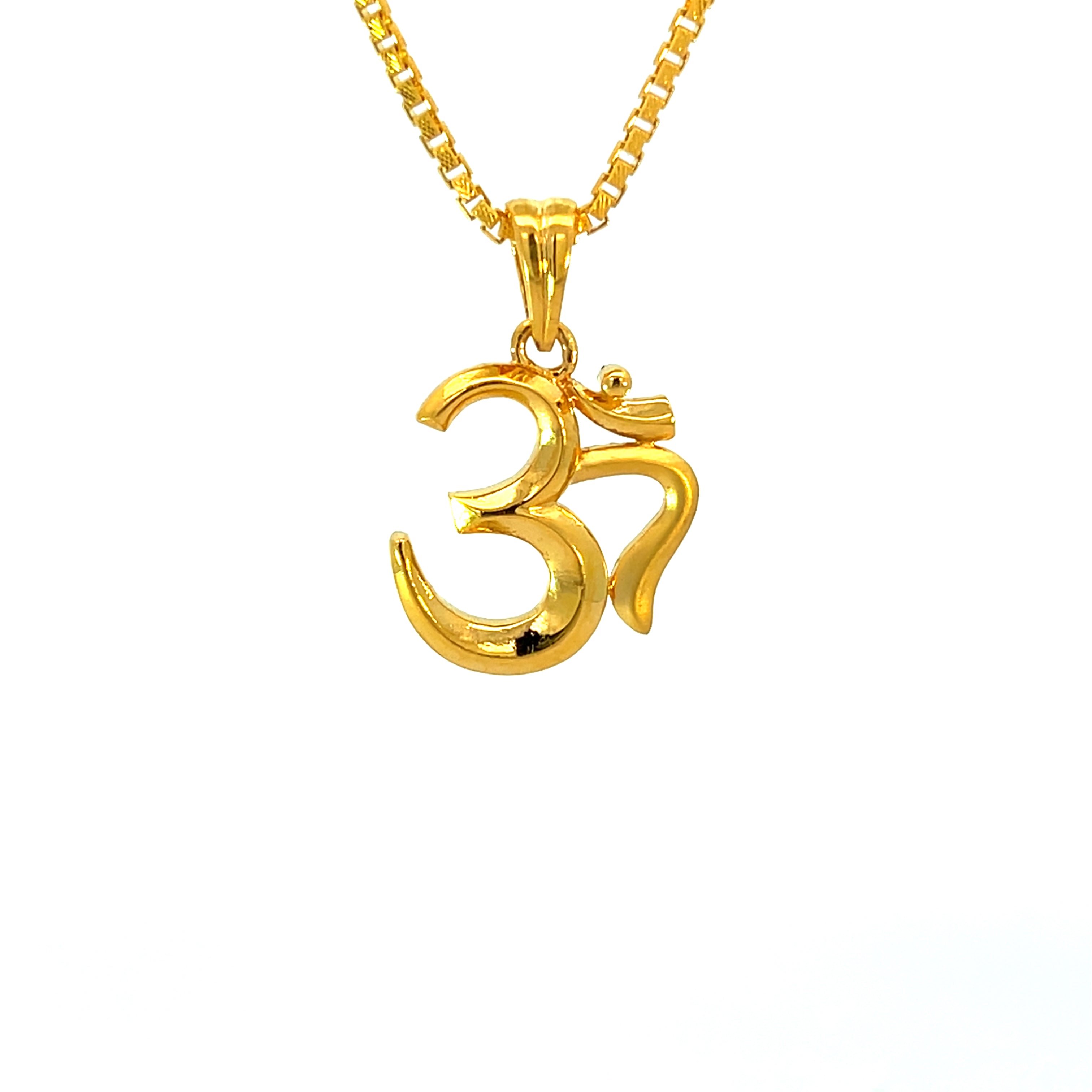 22k Yellow Gold Om Religious Medium Pendants with gold weight of 3.48g