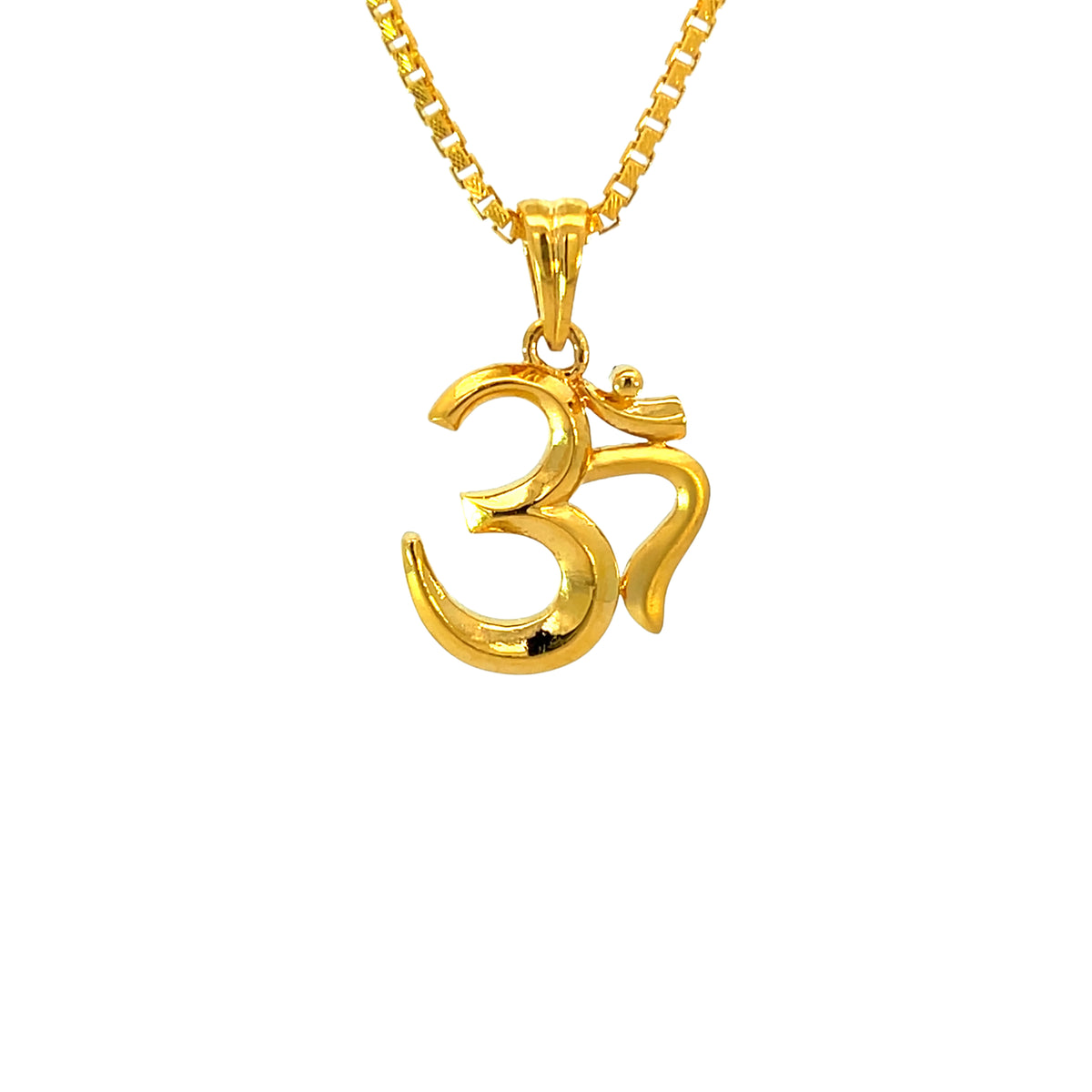 22k Yellow Gold Om Religious Medium Pendants with gold weight of 3.48g