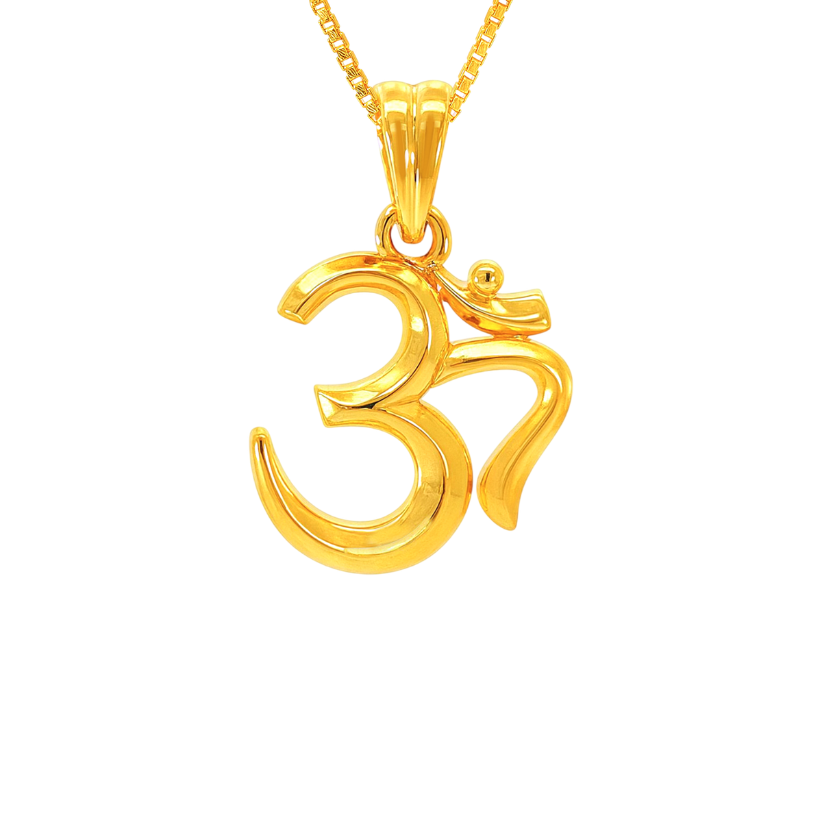 22k Yellow Gold Om Religious Medium Pendants with gold weight of 3.48g