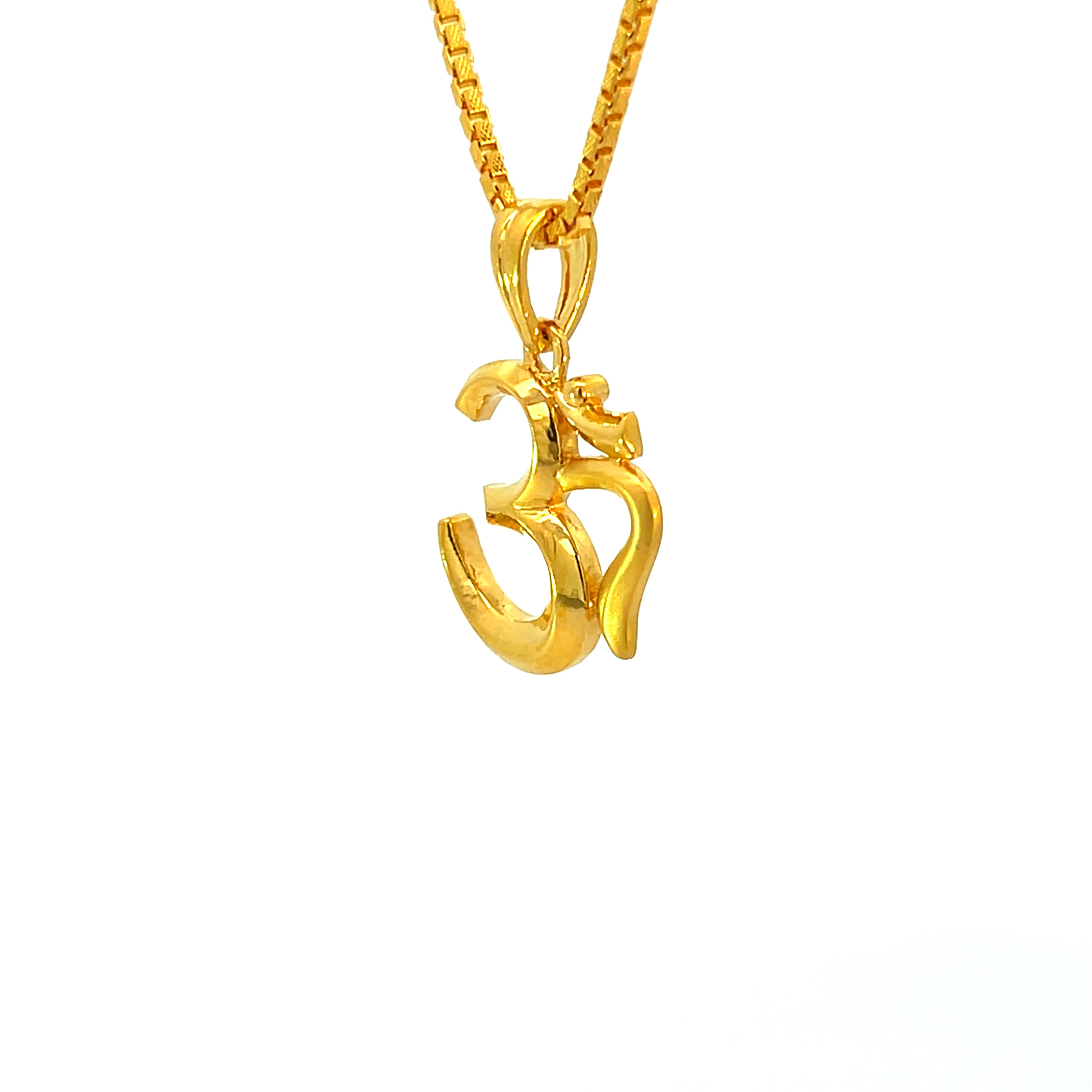 22k Yellow Gold Om Religious Medium Pendants with gold weight of 3.48g