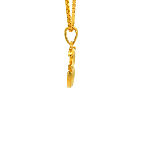 22k Yellow Gold Om Religious Medium Pendants with gold weight of 3.48g