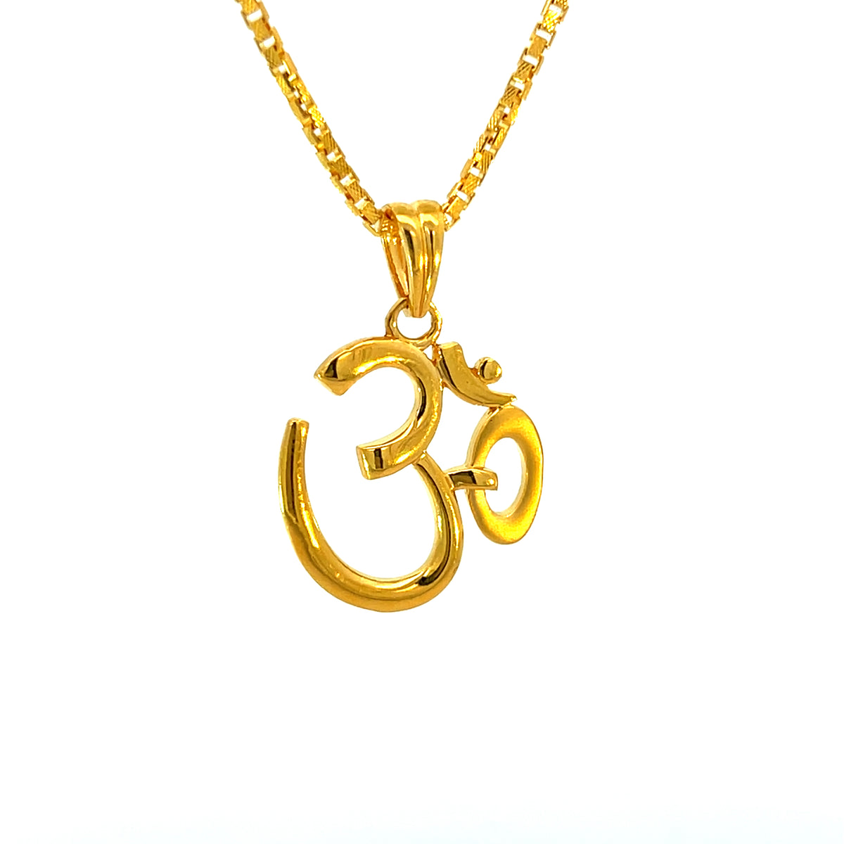 22k Yellow Gold Om Religious Large Pendants with gold weight of 2.94g