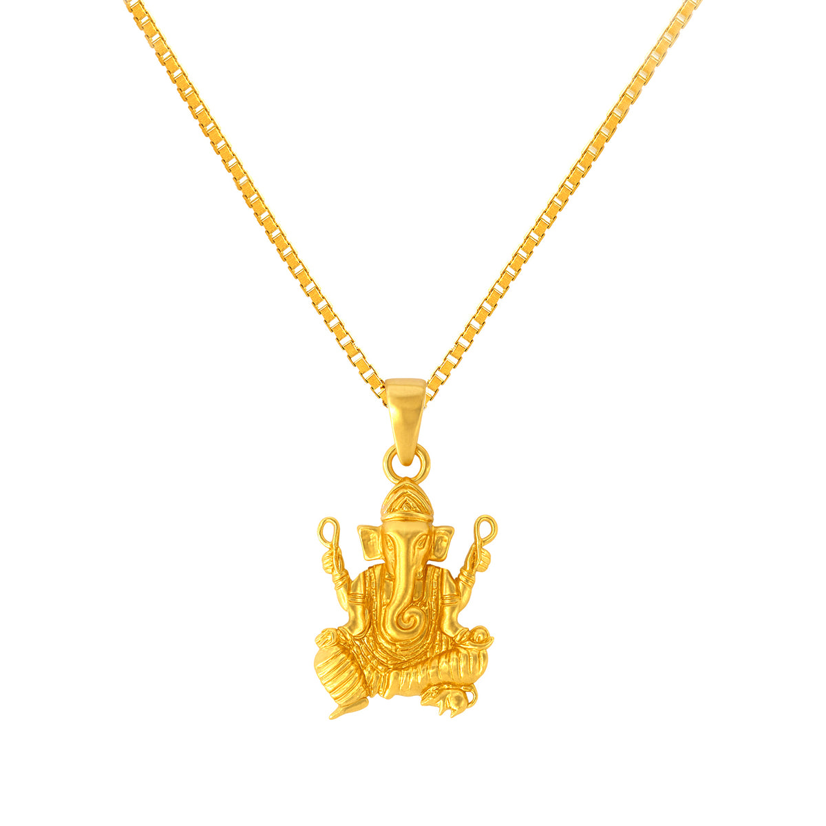 22k Yellow Gold Ganesh Religious Large Pendant with gold weight of 6.18g