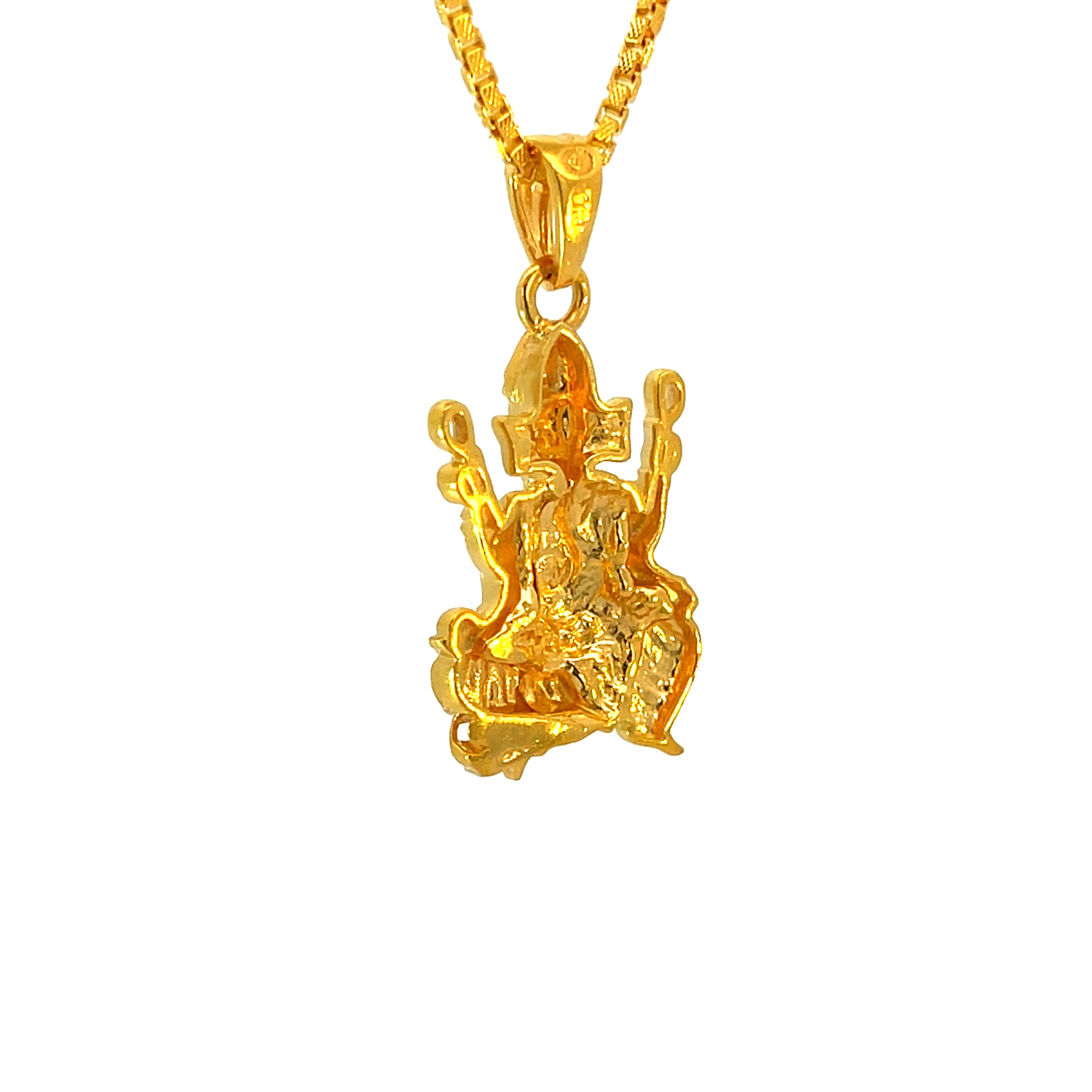 22k Yellow Gold Ganesh Religious Large Pendants with gold weight of 6.18g