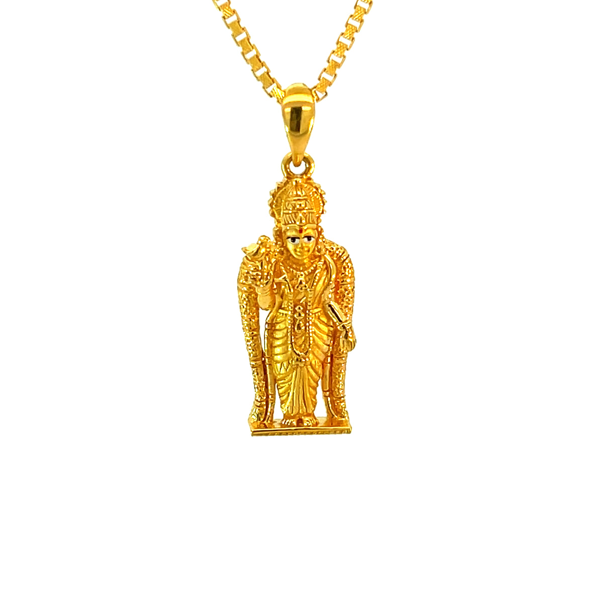 22k Yellow Gold Parvati Religious Medium Pendants with gold weight of 4.91g