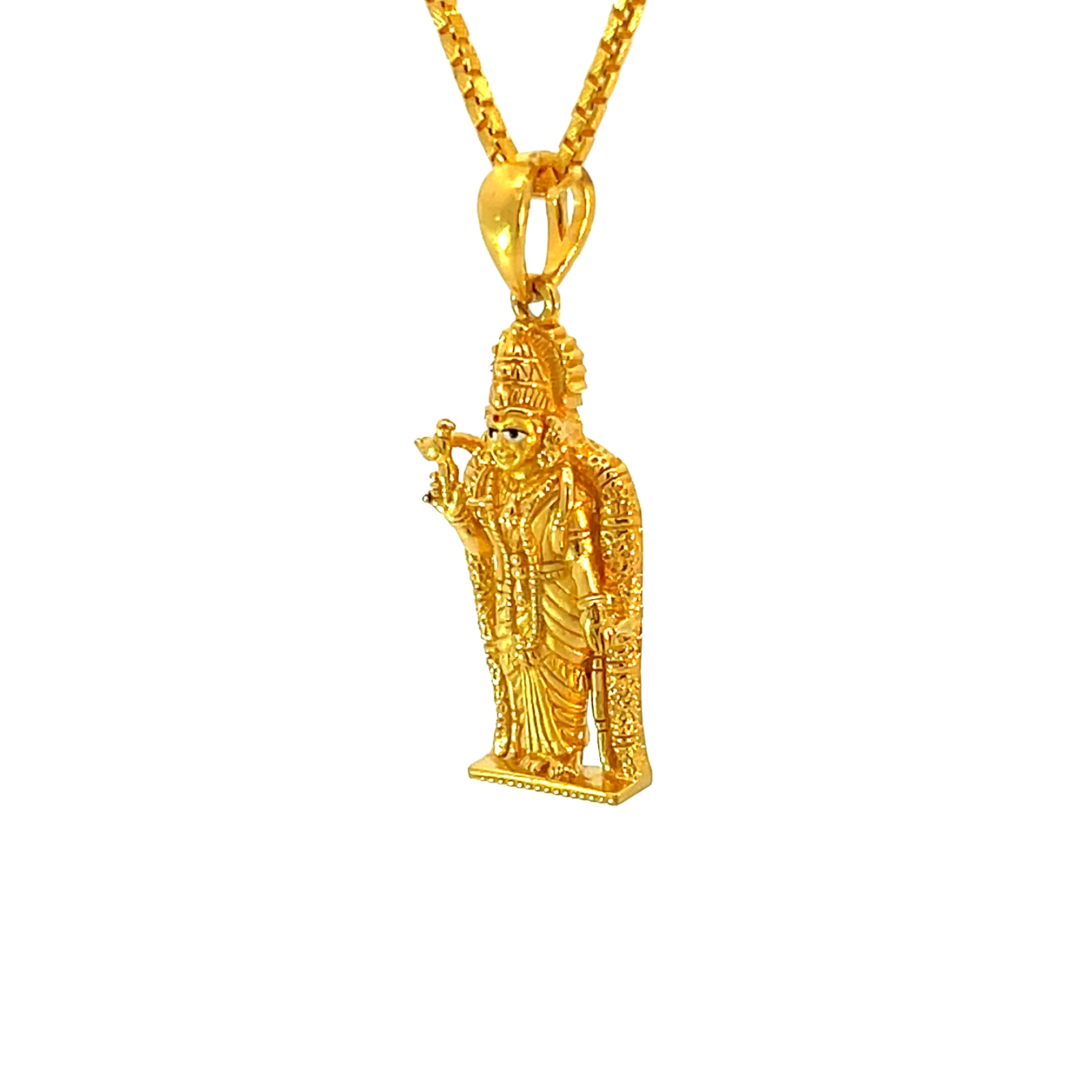 22k Yellow Gold Parvati Religious Medium Pendants with gold weight of 4.91g