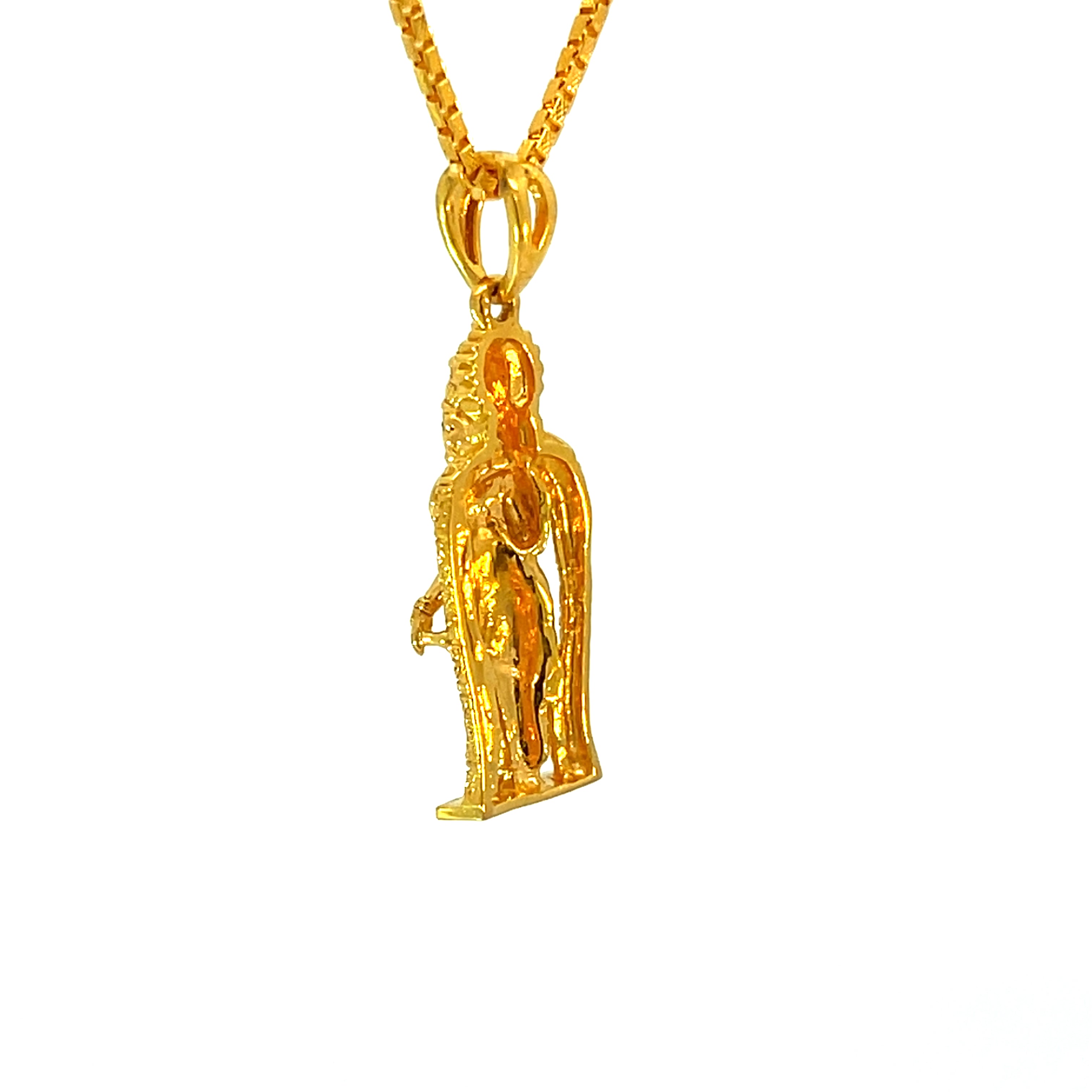 22k Yellow Gold Parvati Religious Medium Pendants with gold weight of 4.91g