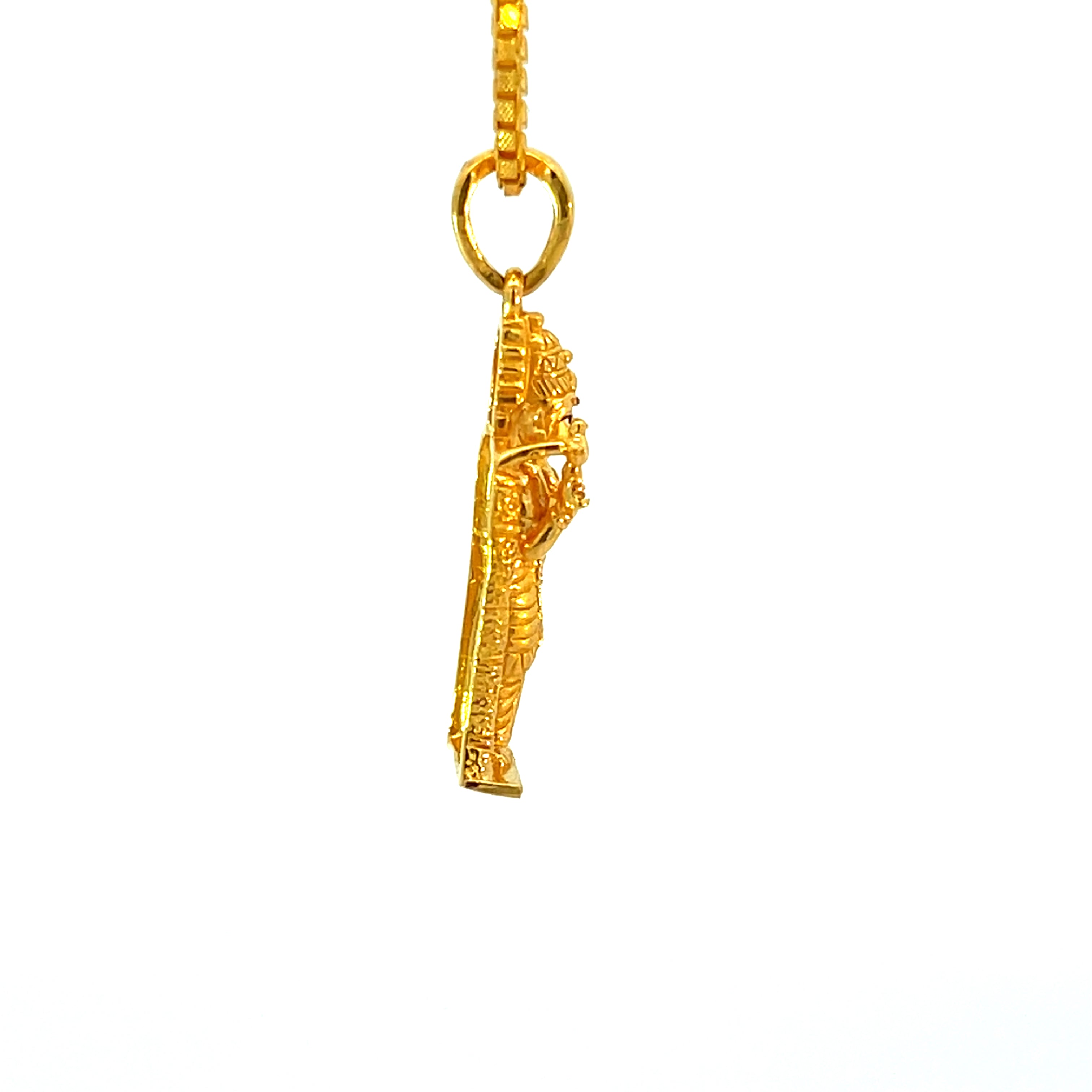 22k Yellow Gold Parvati Religious Medium Pendants with gold weight of 4.91g