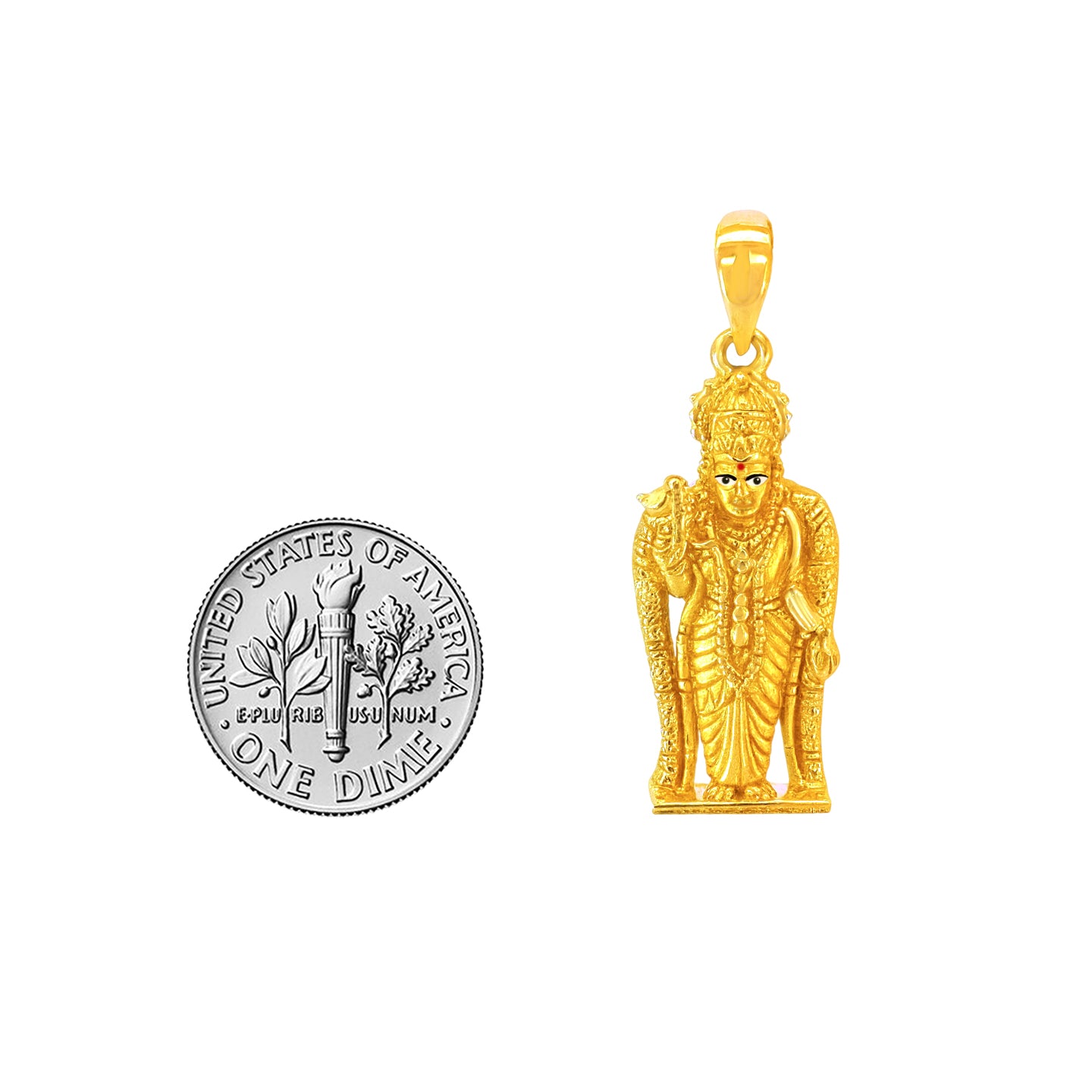 22k Yellow Gold Parvati Religious Medium Pendants with gold weight of 4.91g