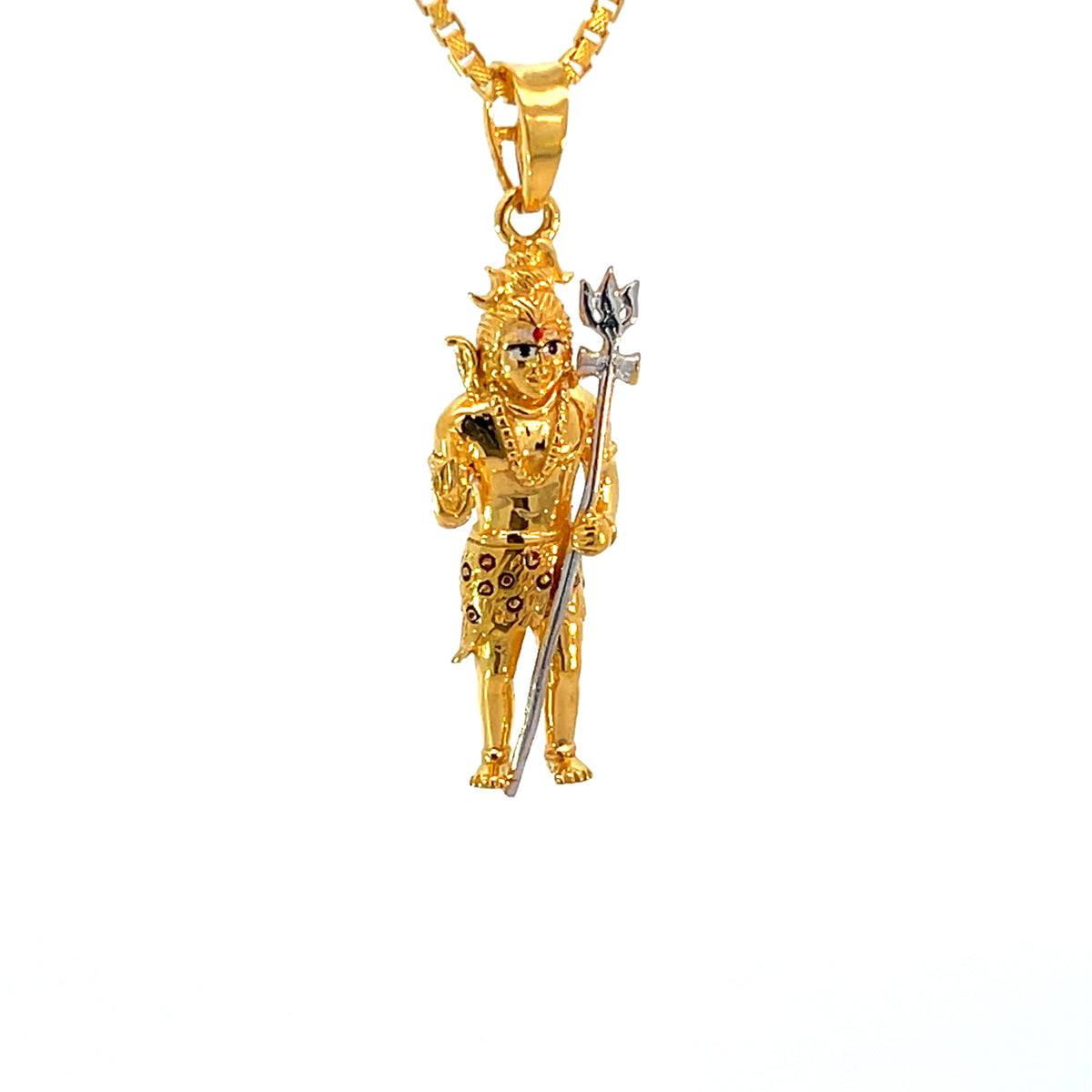 22k Yellow Gold Shiva Religious Large Pendants with gold weight of 4.32g