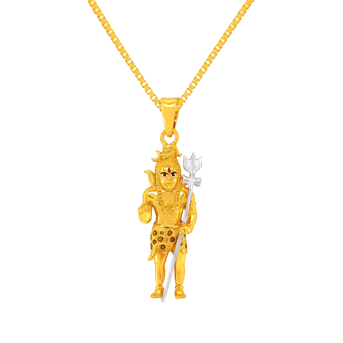 22k Yellow Gold Shiva Religious Large Pendants with gold weight of 4.32g