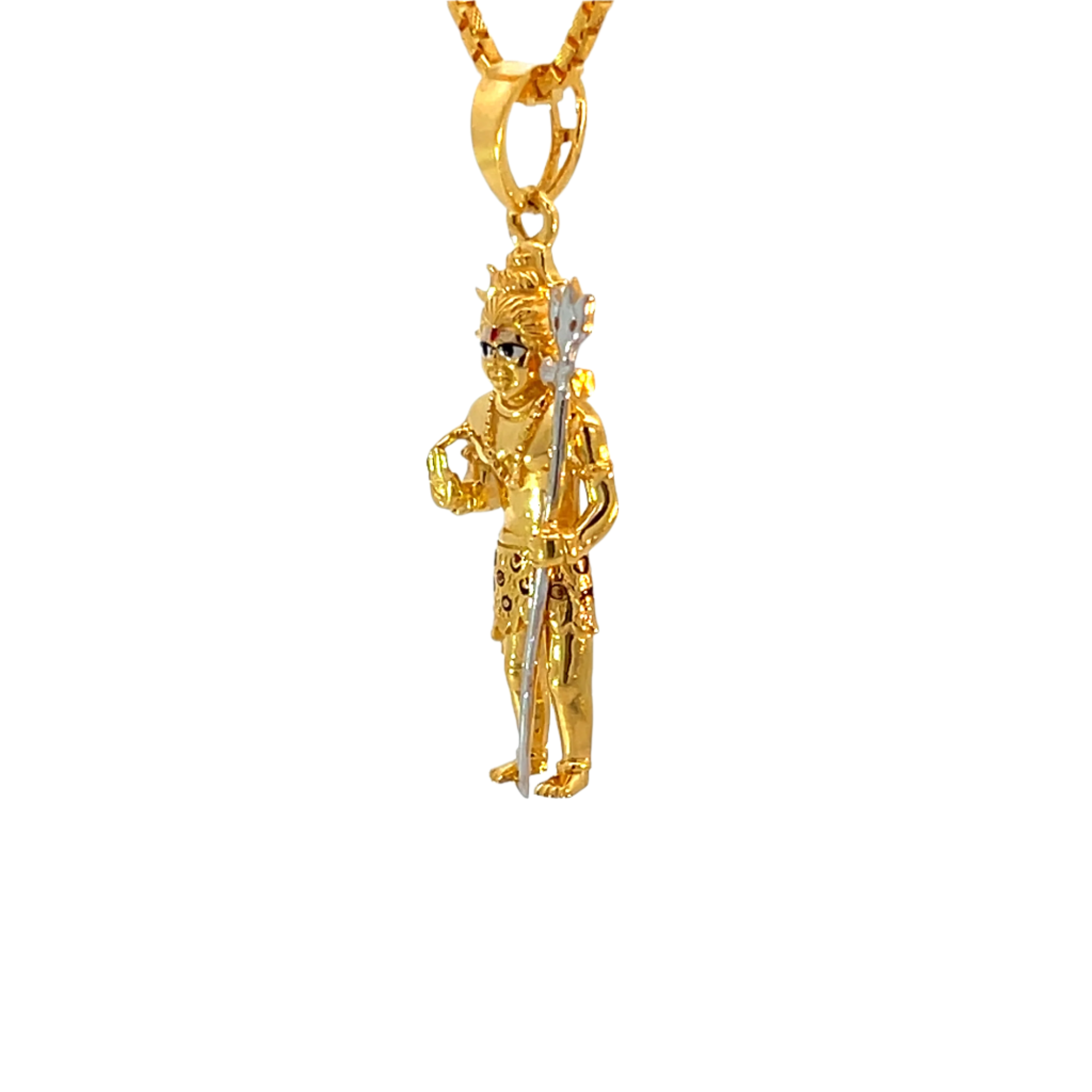 22k Yellow Gold Shiva Religious Large Pendants with gold weight of 4.32g