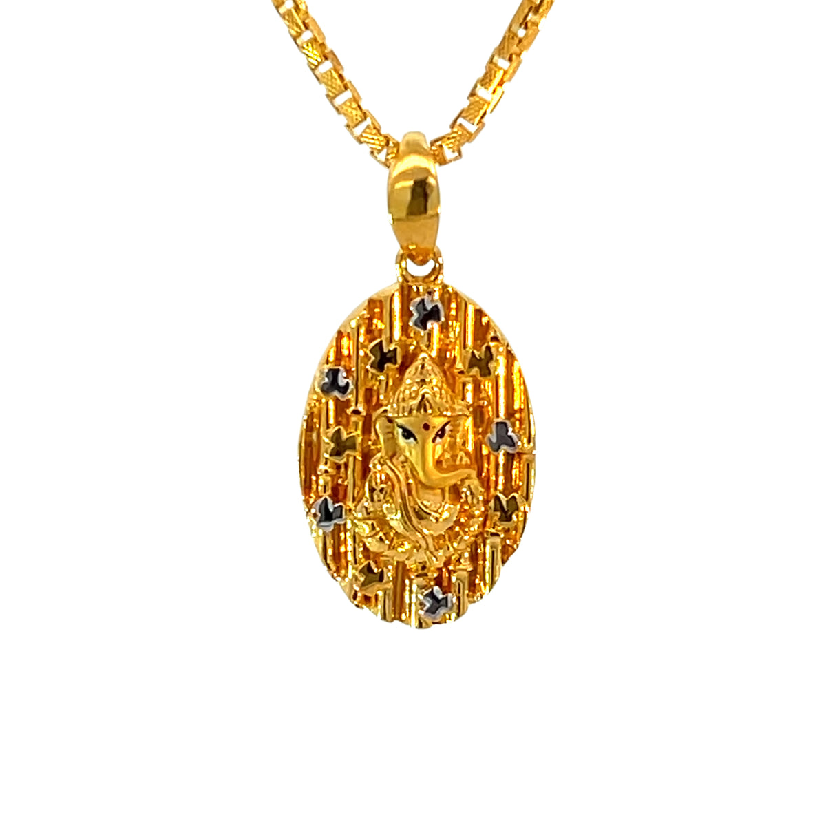 22k Yellow Gold Ganesh Religious Medium Pendants with gold weight of 4.81g