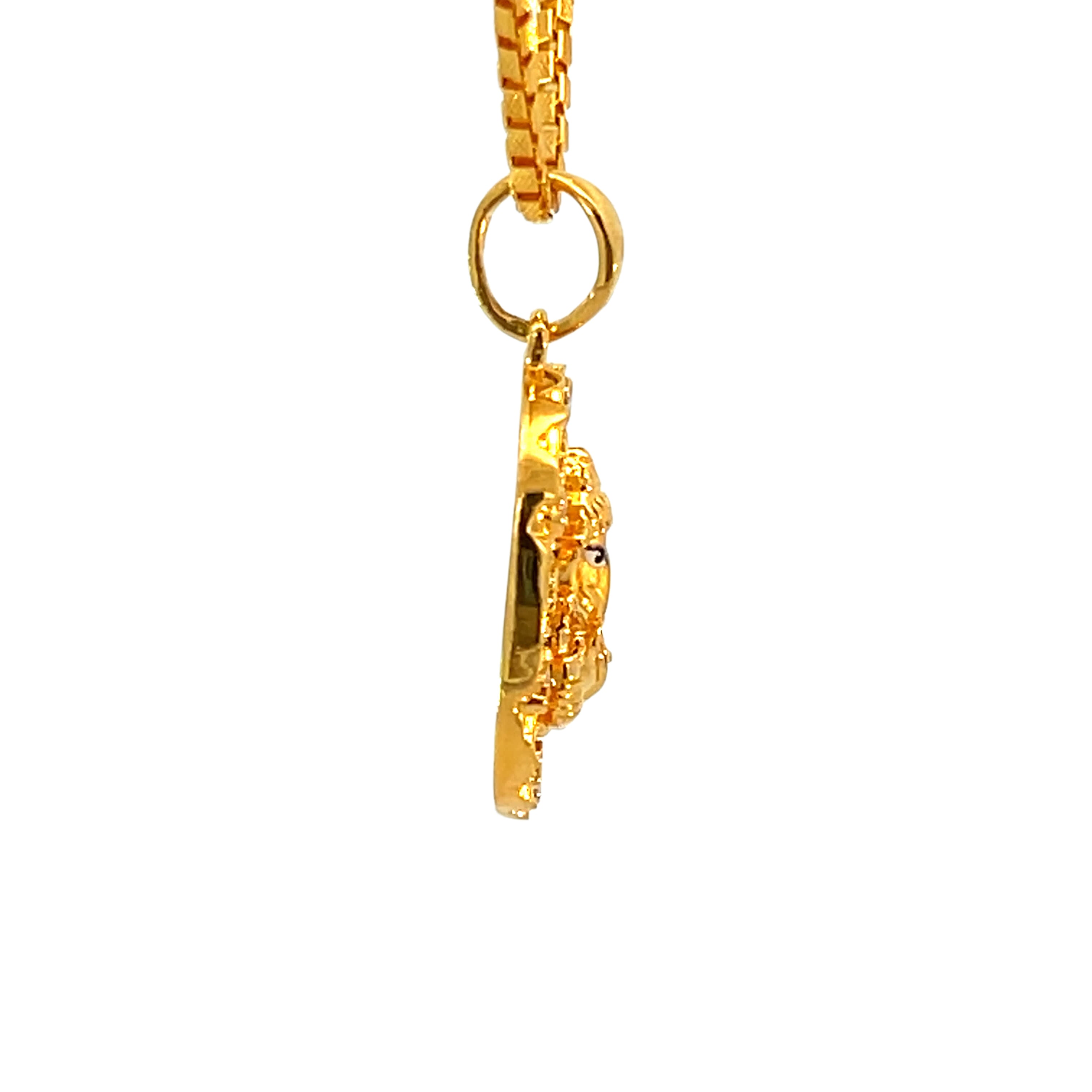 22k Yellow Gold Ganesh Religious Medium Pendants with gold weight of 4.81g