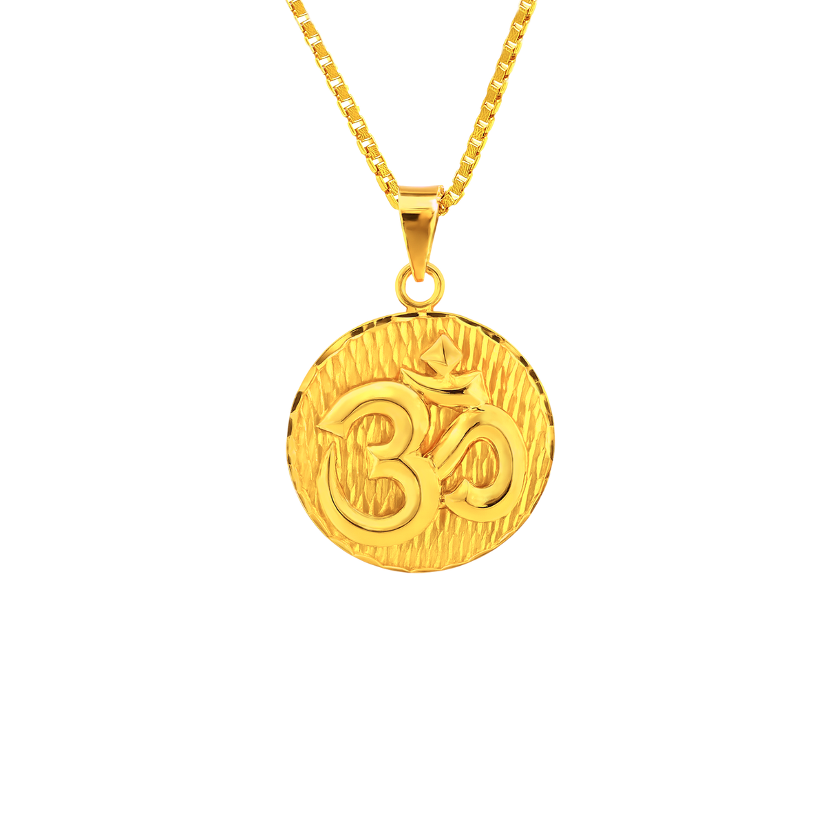 22k Yellow Gold Om Religious Large Pendants with gold weight of 15.35g