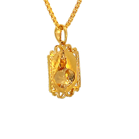 22k Yellow Gold Religious Sai Baba Medium Pendants with gold weight of 5.4g