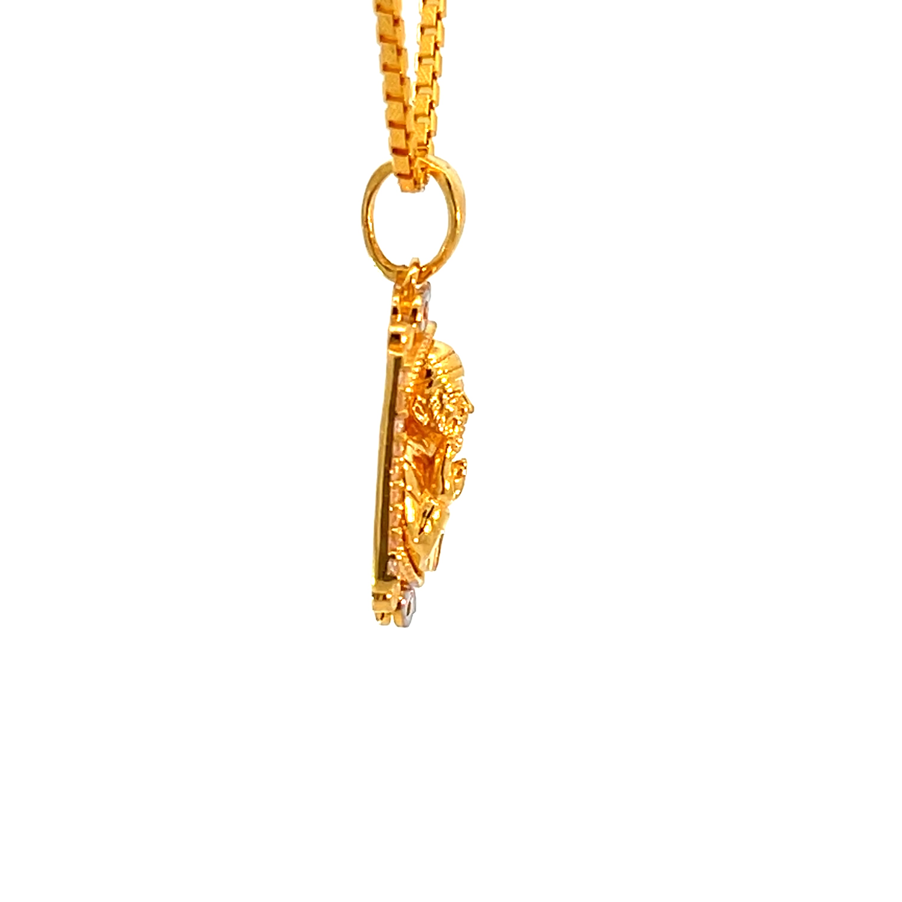 22k Yellow Gold Religious Sai Baba Medium Pendants with gold weight of 5.4g