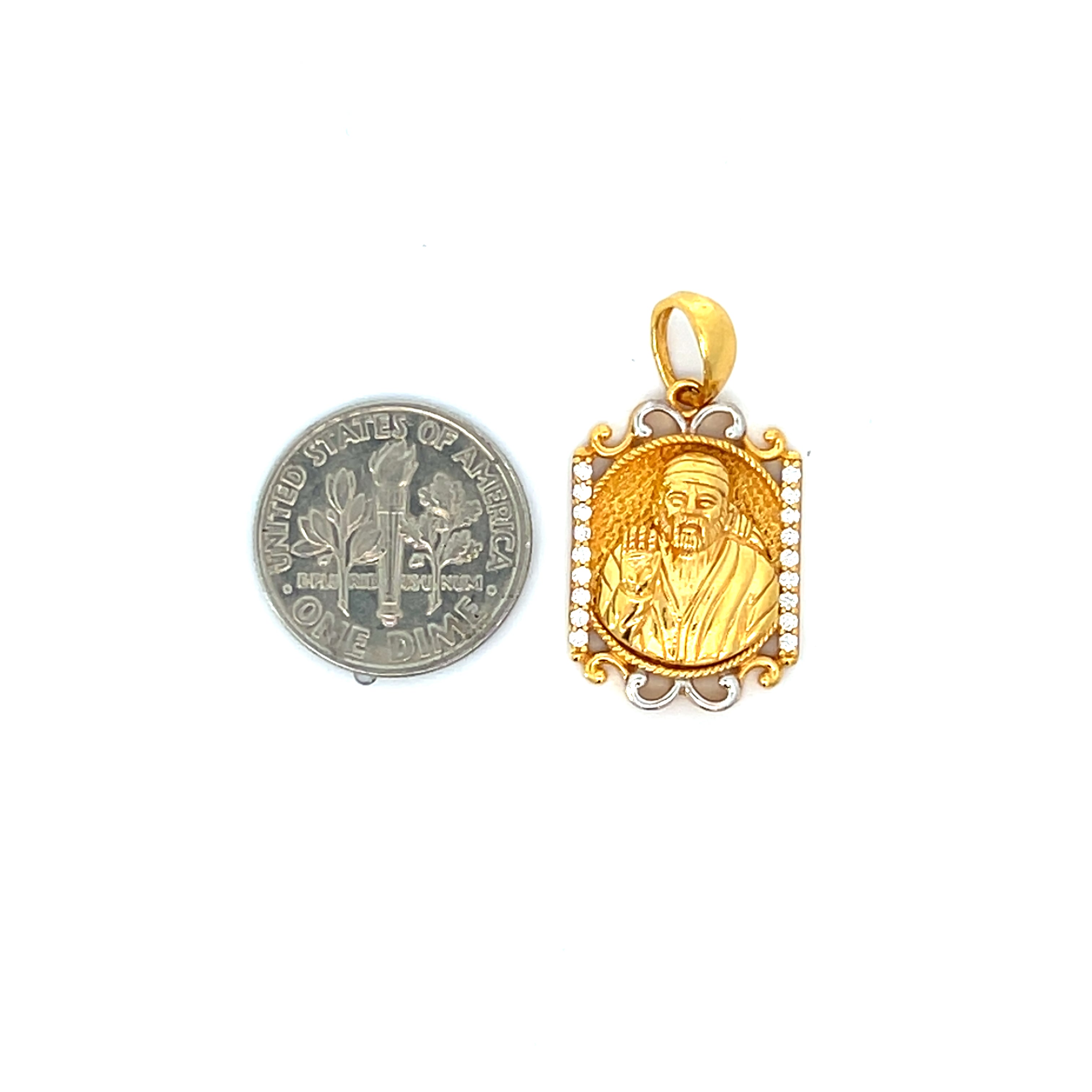 22k Yellow Gold Religious Sai Baba Medium Pendants with gold weight of 5.4g