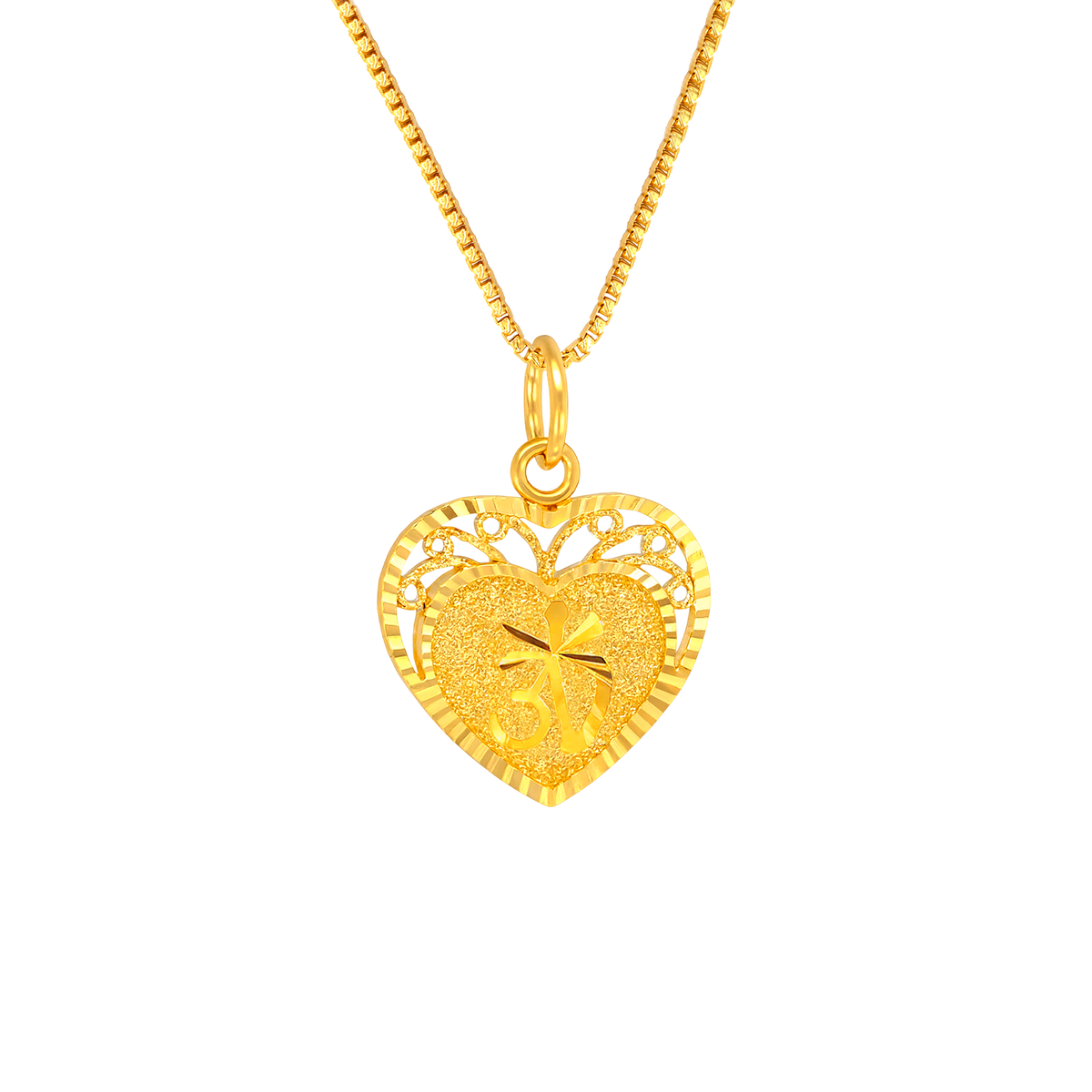 22k Yellow Gold Religious Om Medium Pendants with gold weight of 4.78g