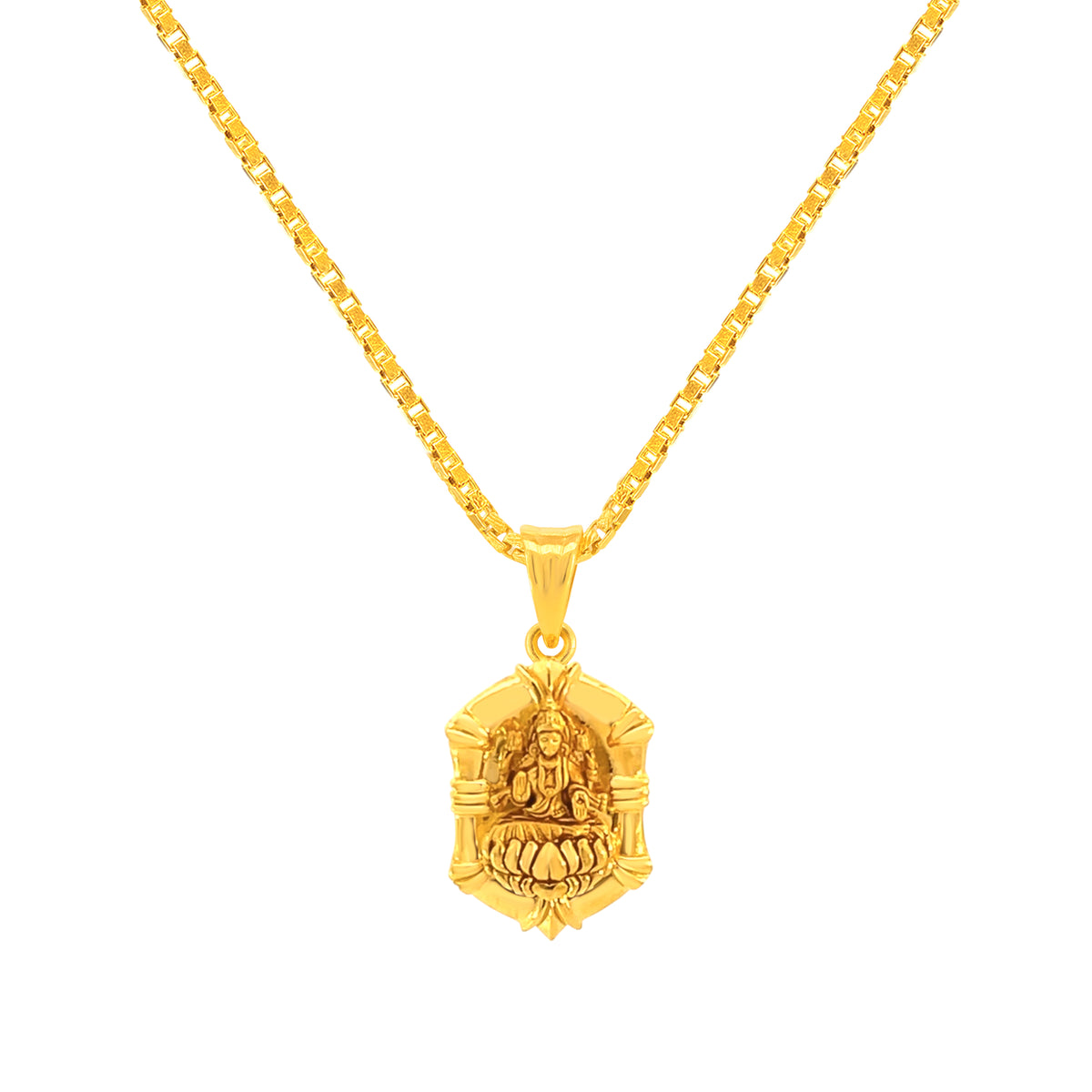 22k Yellow Gold Religious Lakshmi Small Pendants with gold weight of 4.29g