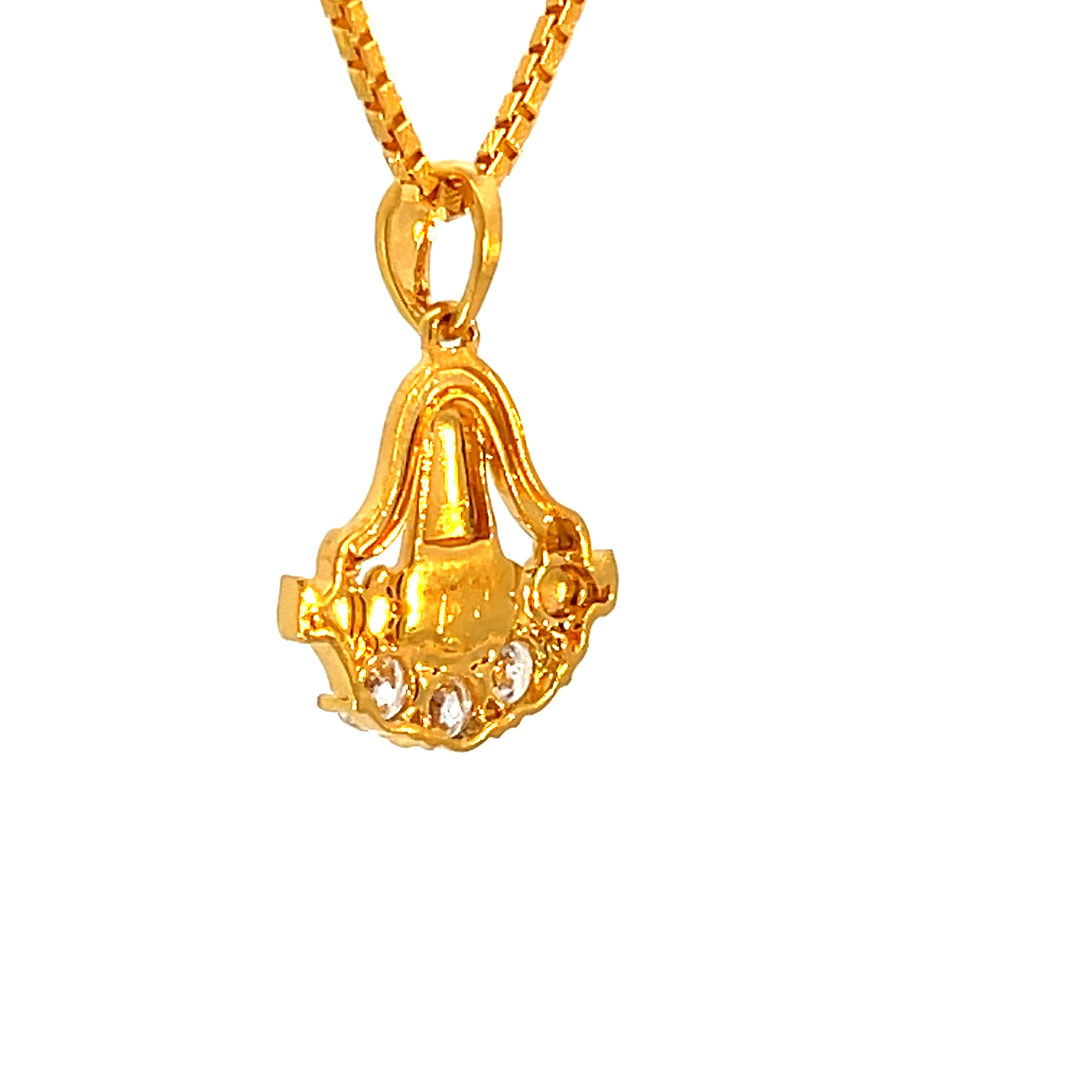 22k Yellow Gold Religious Tirupati Balaji Small Pendants with gold weight of 3.37g