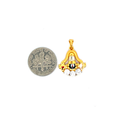 22k Yellow Gold Religious Tirupati Balaji Small Pendants with gold weight of 3.37g