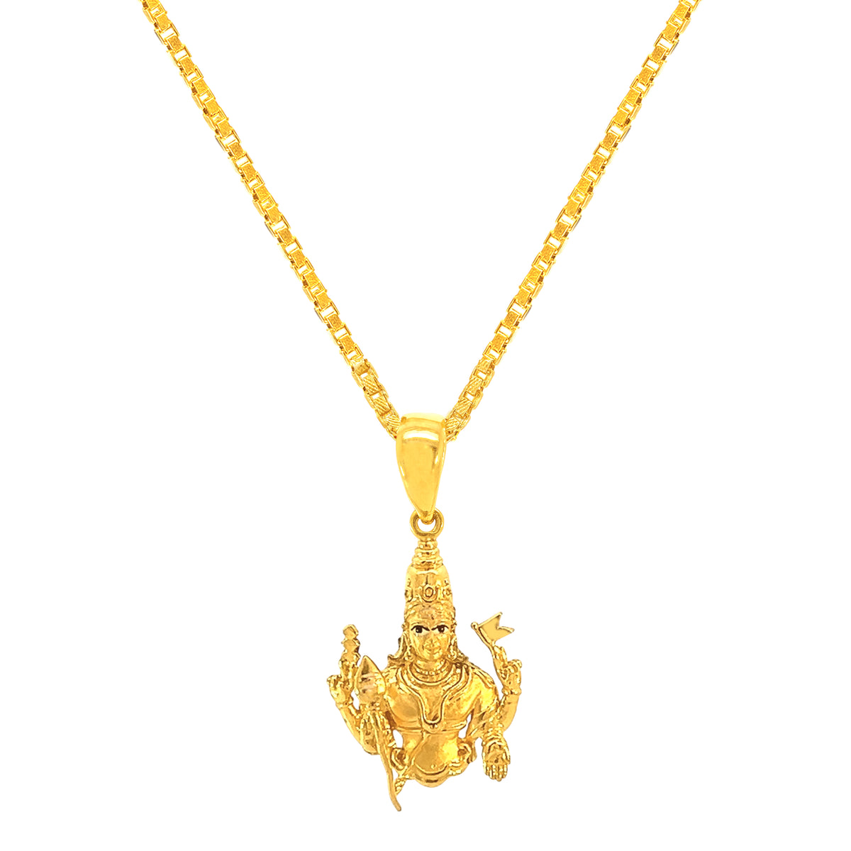 22k Yellow Gold Religious Vishnu Medium Pendants with gold weight of 5.57g