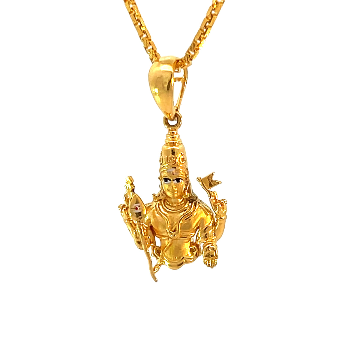 22k Yellow Gold Religious Vishnu Medium Pendants with gold weight of 5.57g