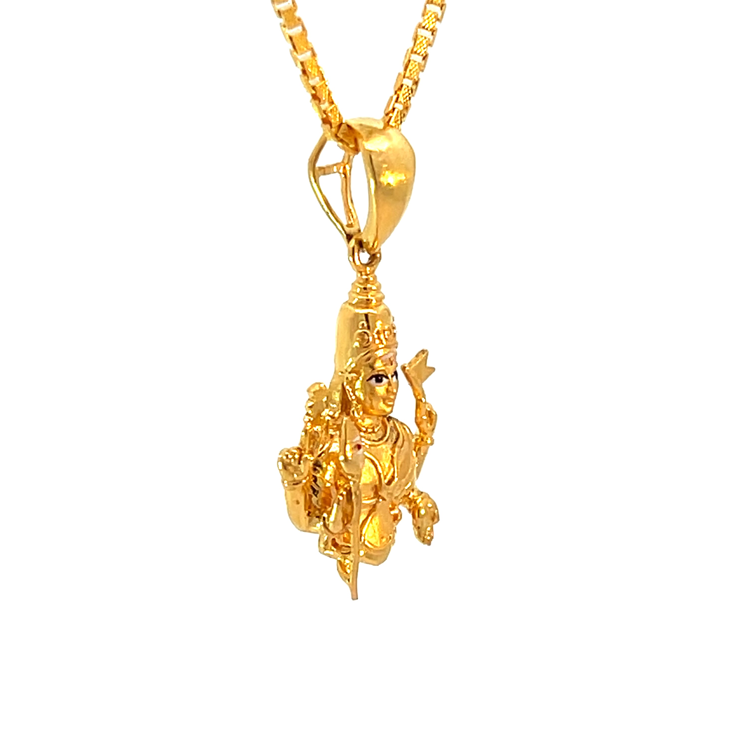 22k Yellow Gold Religious Vishnu Medium Pendants with gold weight of 5.57g