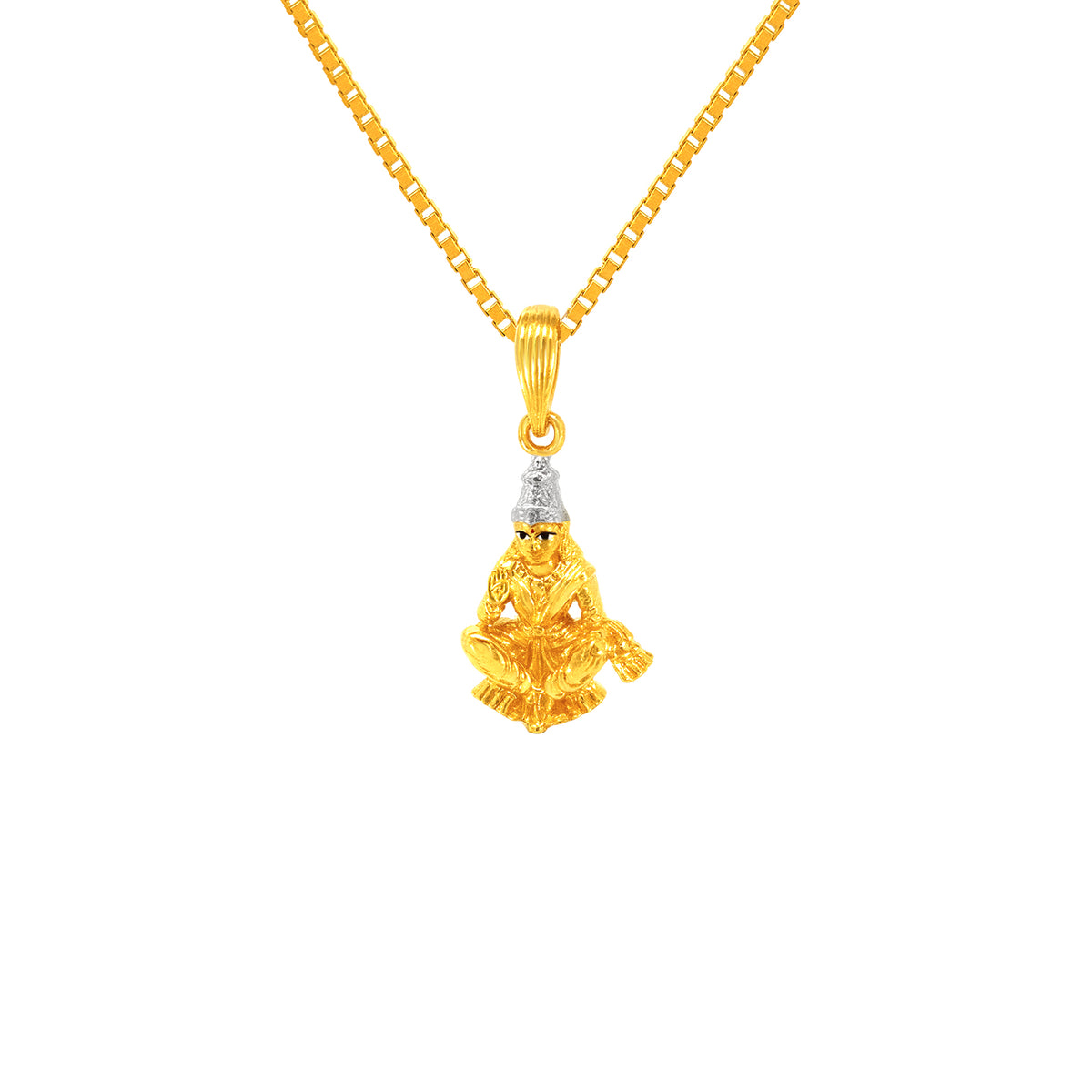 22K Gold Two Tone Shiva Pendant