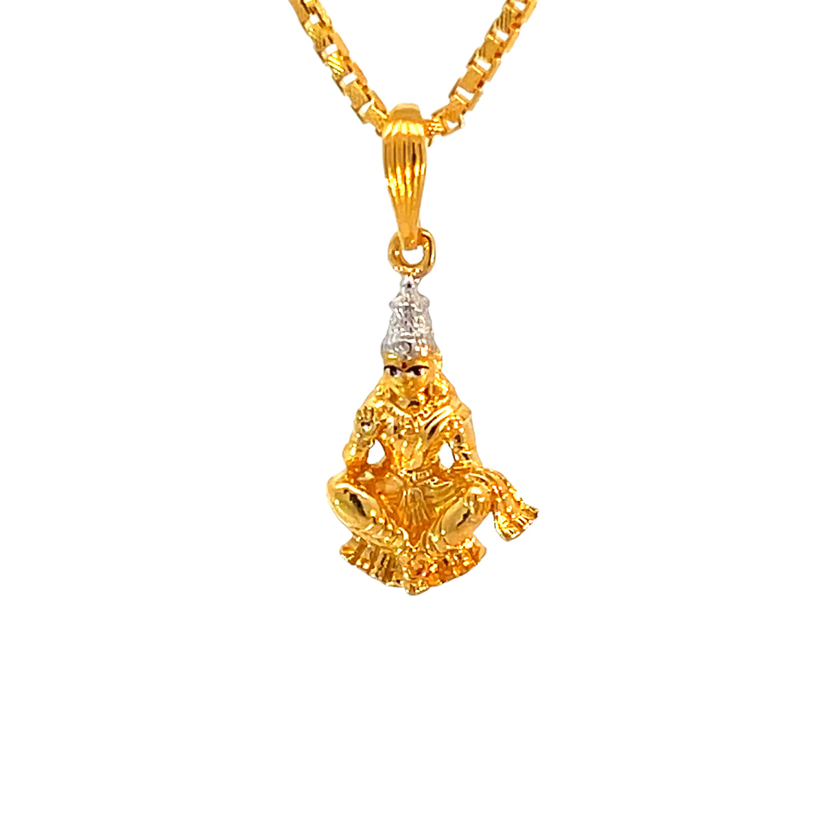 22k Yellow Gold Religious Parvati Small Pendants with gold weight of 2.93g