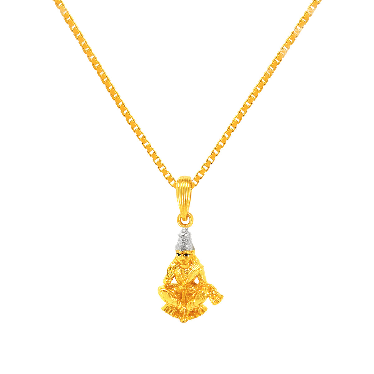 22k Yellow Gold Religious Parvati Small Pendant with gold weight of 2.93g