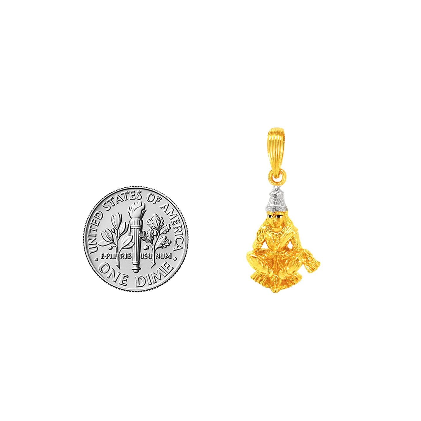 22K Gold Two Tone Shiva Pendant