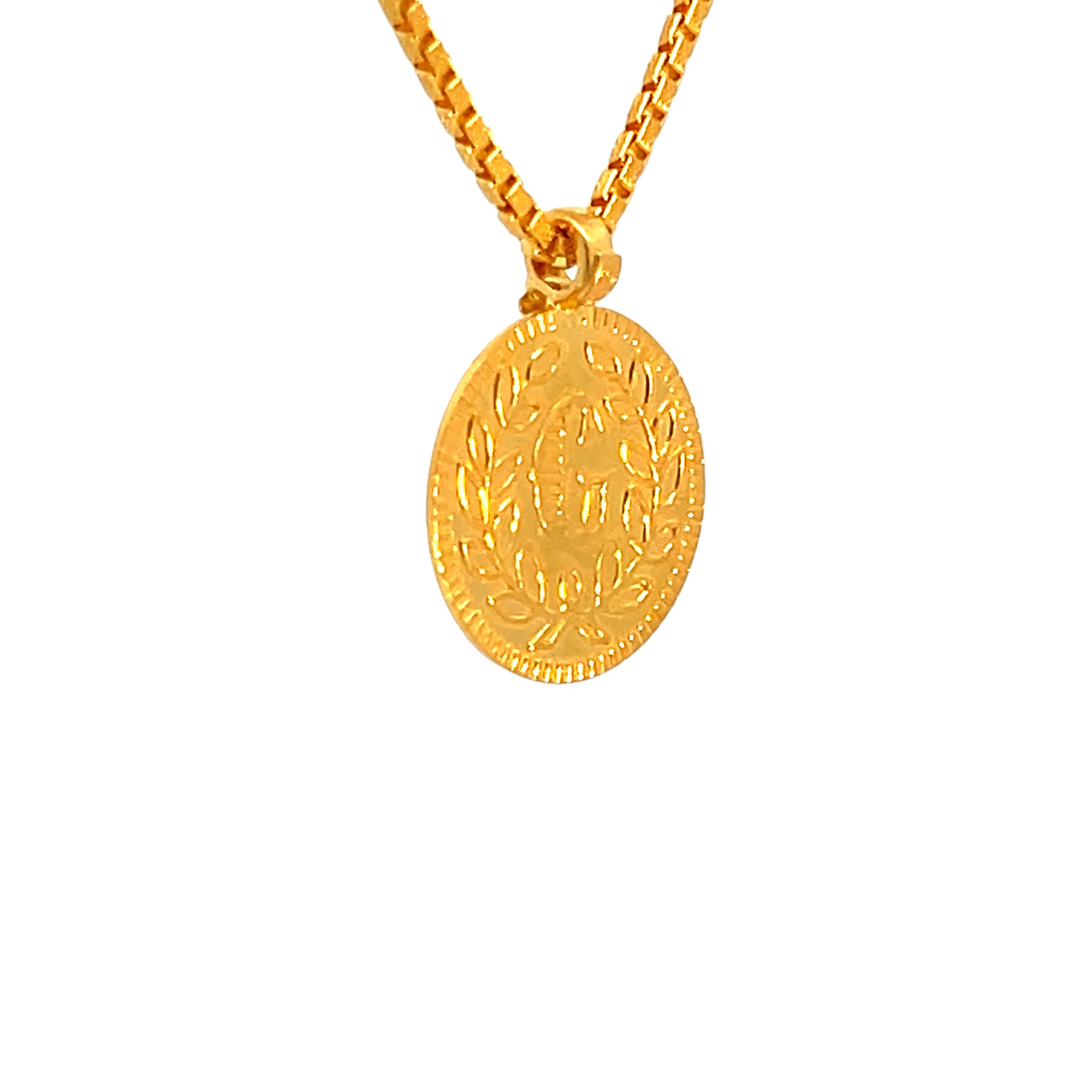 22k Yellow Gold Religious Lakshmi Small Pendants with gold weight of 2.08g
