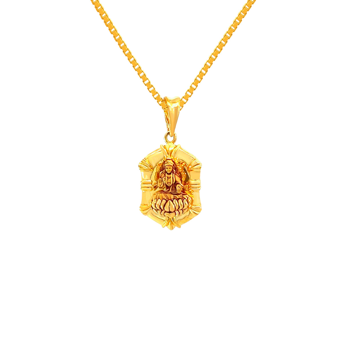 22k Yellow Gold Religious Lakshmi Small Pendants with gold weight of 4.72g