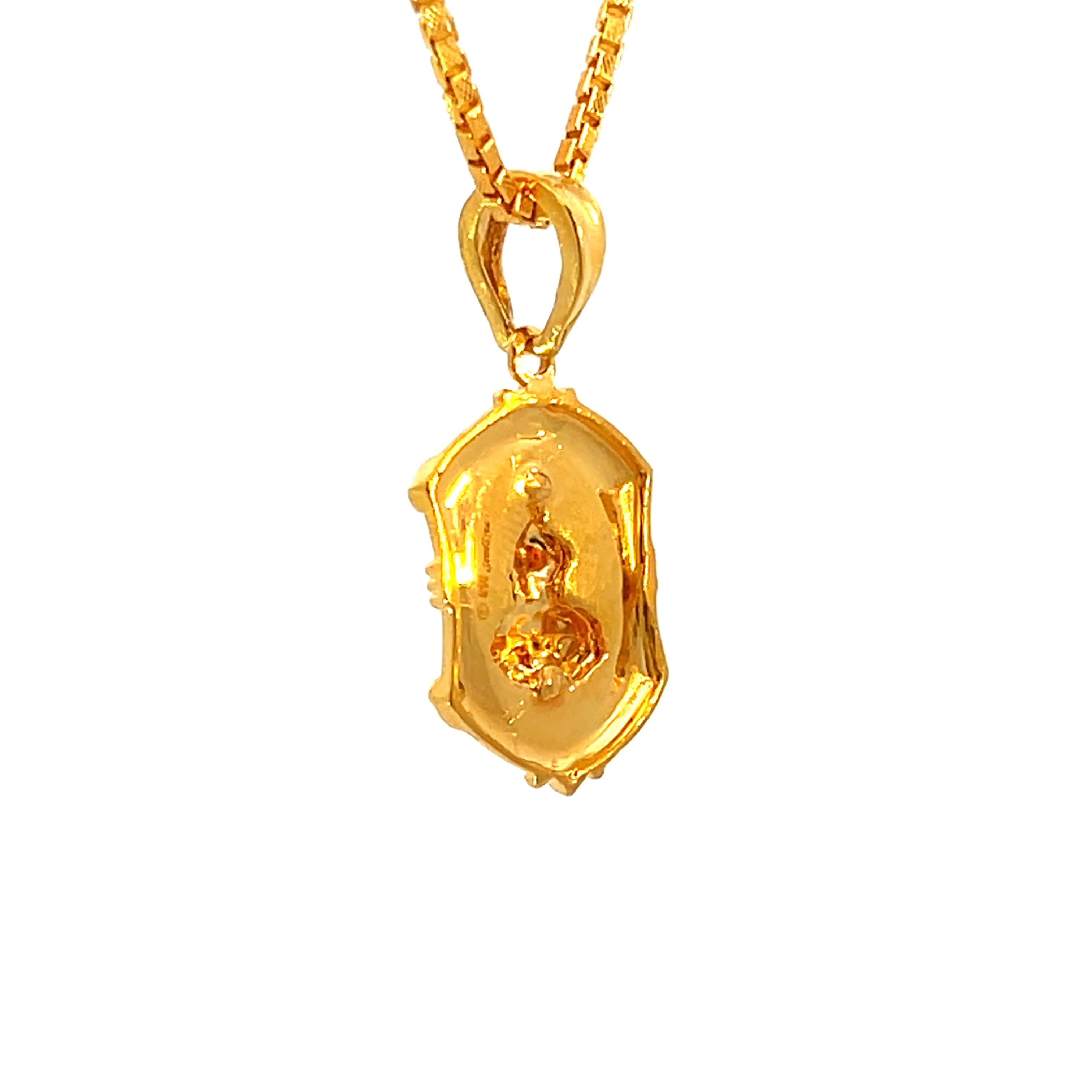 22k Yellow Gold Religious Lakshmi Small Pendants with gold weight of 4.72g