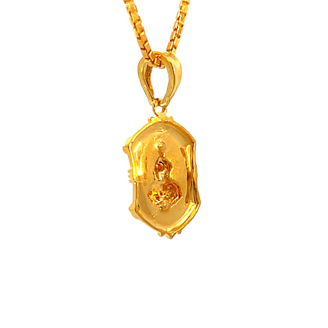 22k Yellow Gold Religious Lakshmi Small Pendants with gold weight of 4.72g