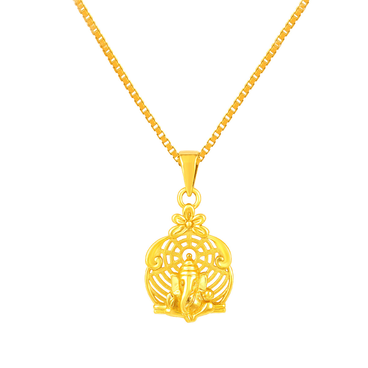 22k Yellow Gold Religious Ganesh Medium Pendant with gold weight of 3.75g
