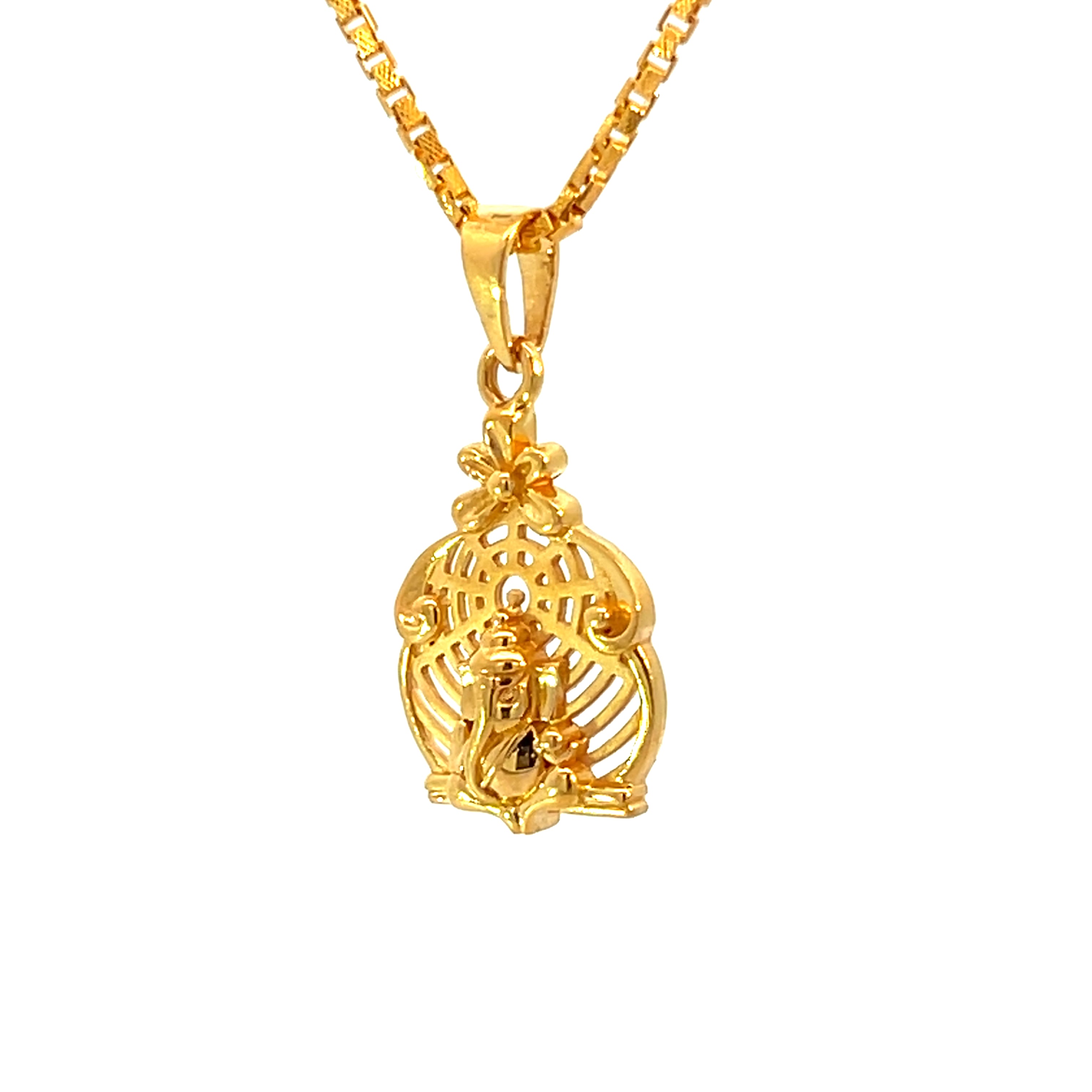 22k Yellow Gold Religious Ganesh Medium Pendants with gold weight of 3.75g