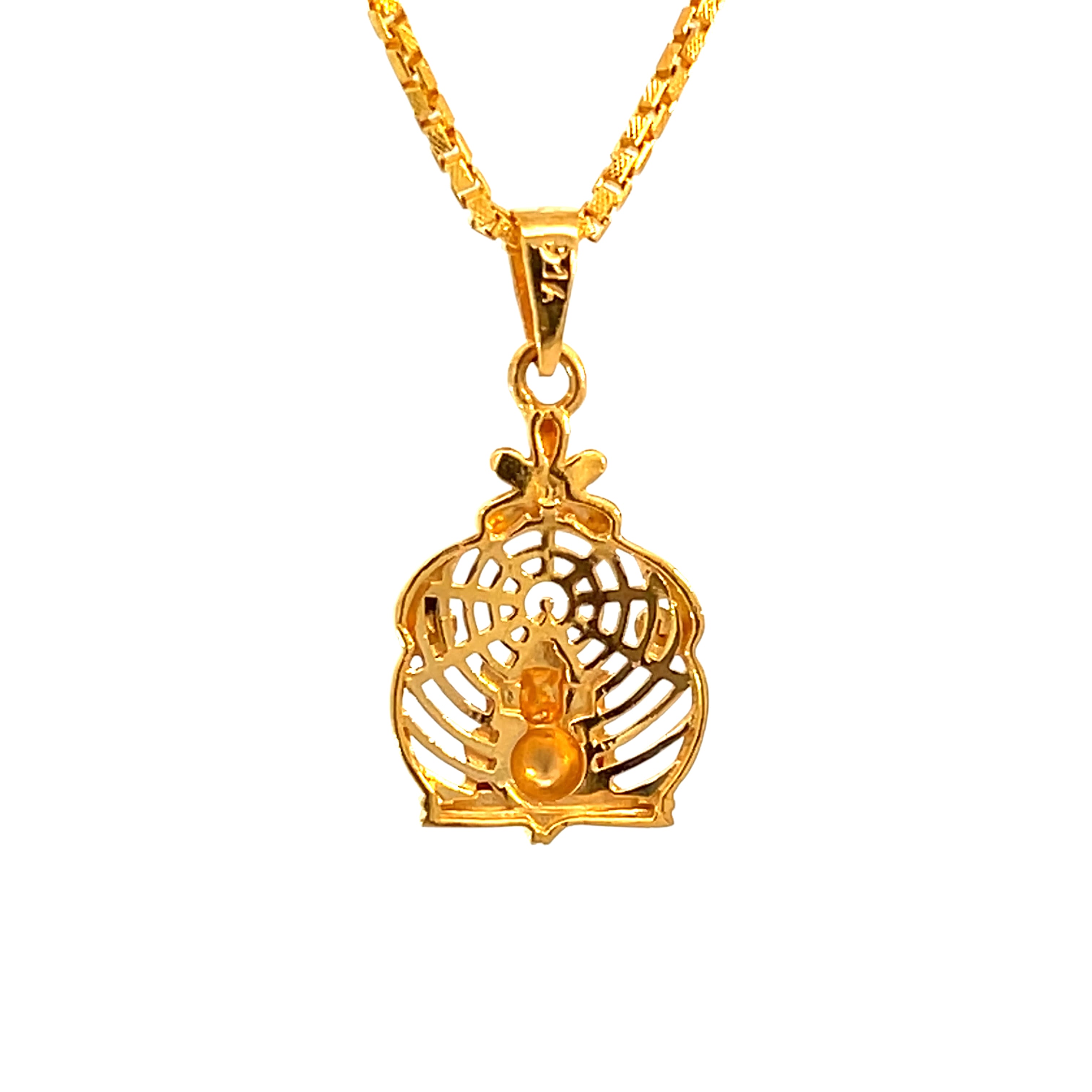 22k Yellow Gold Religious Ganesh Medium Pendants with gold weight of 3.75g