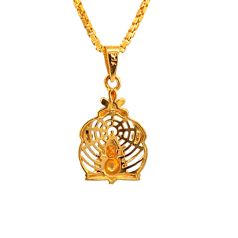 22k Yellow Gold Religious Ganesh Medium Pendants with gold weight of 3.75g