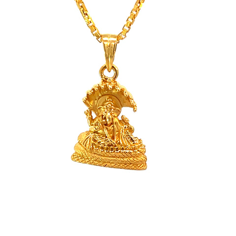 22k Yellow Gold Religious Ganesh Medium Pendants with gold weight of 6.21g