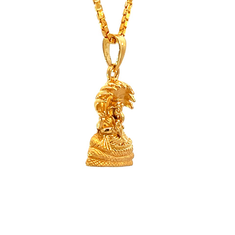 22k Yellow Gold Religious Ganesh Medium Pendants with gold weight of 6.21g