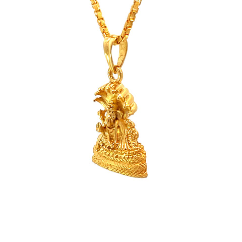 22k Yellow Gold Religious Ganesh Medium Pendants with gold weight of 6.21g