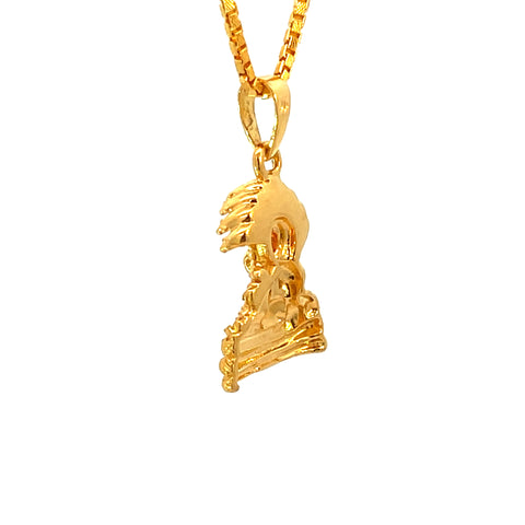 22k Yellow Gold Religious Ganesh Medium Pendants with gold weight of 6.21g